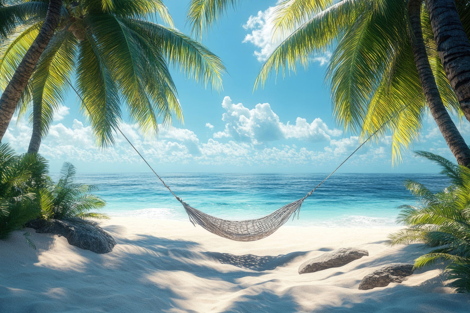 Tropical Photo Backdrop Hammock Palm Summer Backdrop ZXY3-32