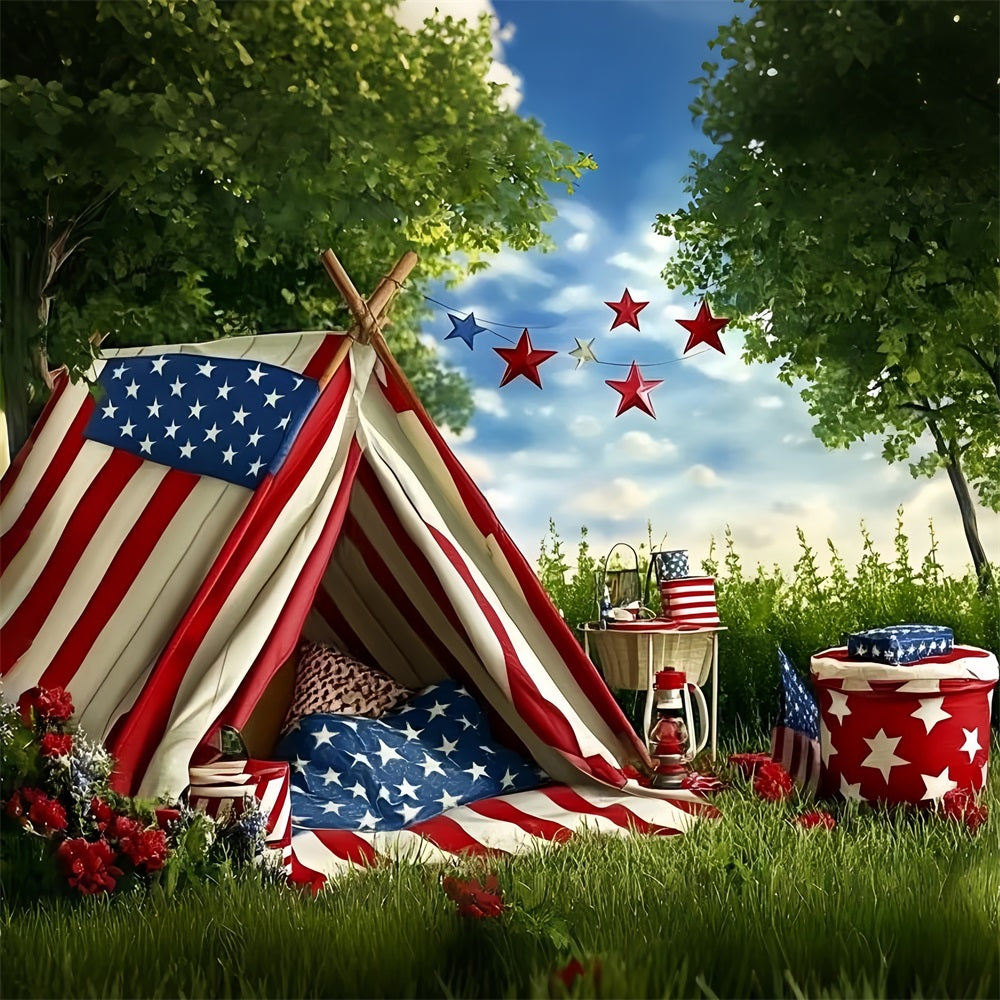 Independence Day Backdrop Stars and Stripes Tent Backdrop ZXY5-2