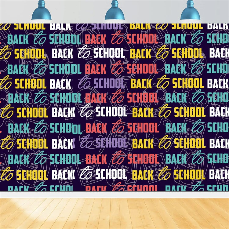Back to School Colorful Printed Photography Backdrop BRP7-41