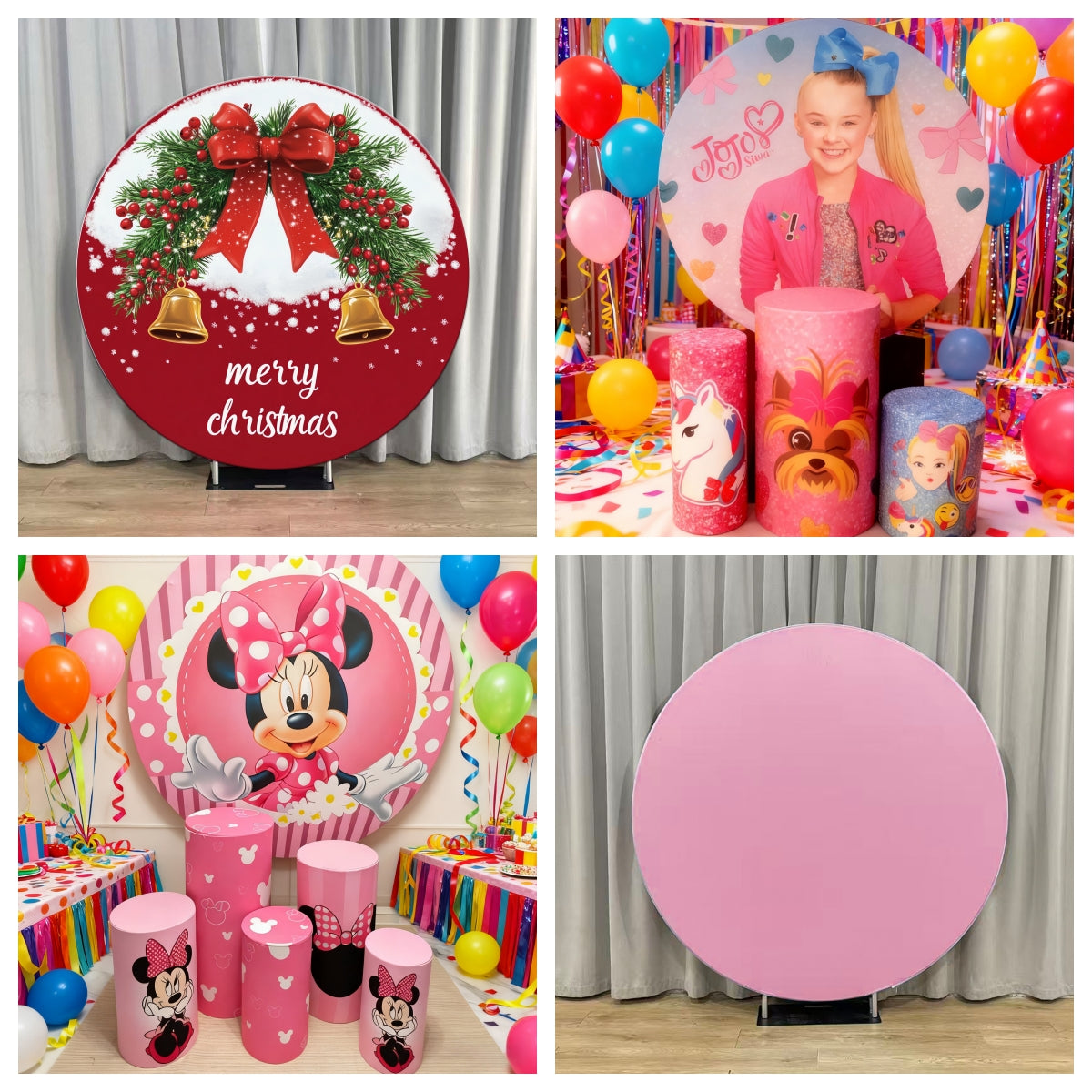 Circle Backdrop Cover Sparkling Hearts Glow Valentine's Day Backdrop MRR10-190