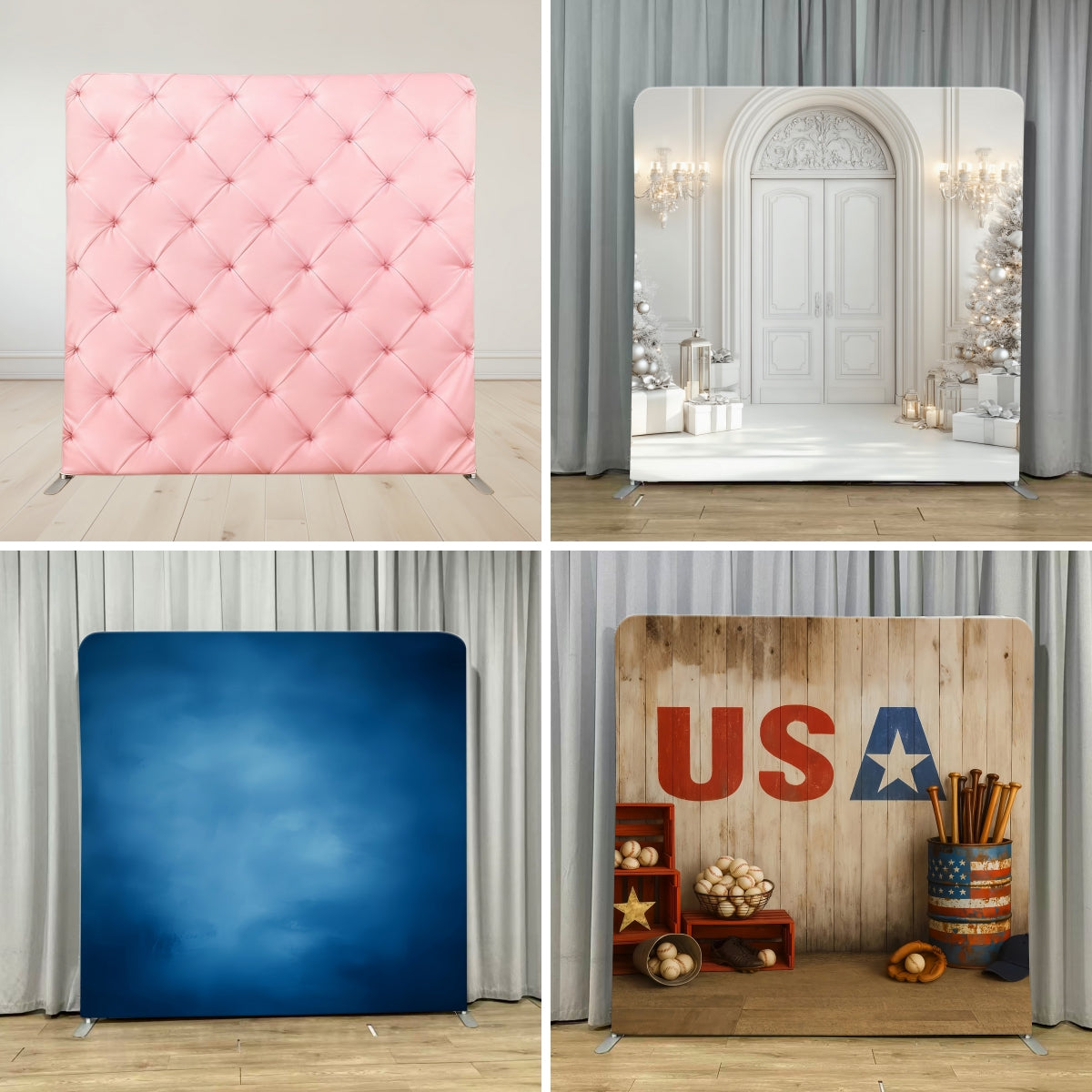 Square Backdrop Cover Rose Gold Glitter Balloon Birthday Backdrop TSBP-003