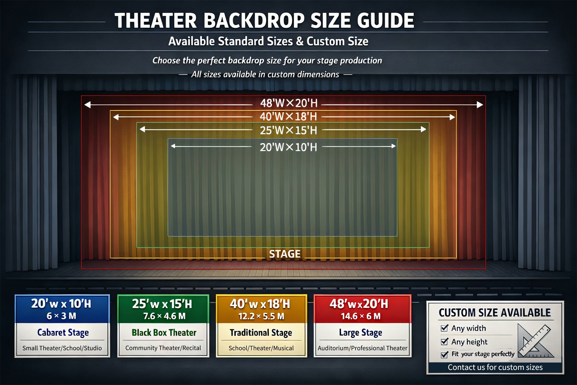 Performance Backdrop Hollywood Theatre Exterior Musical Backdrop LXX65-T101
