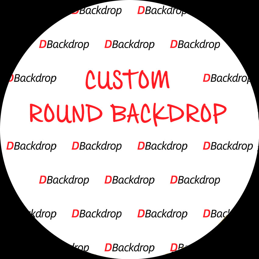 Custom Round Repeating Logo Photography Banner