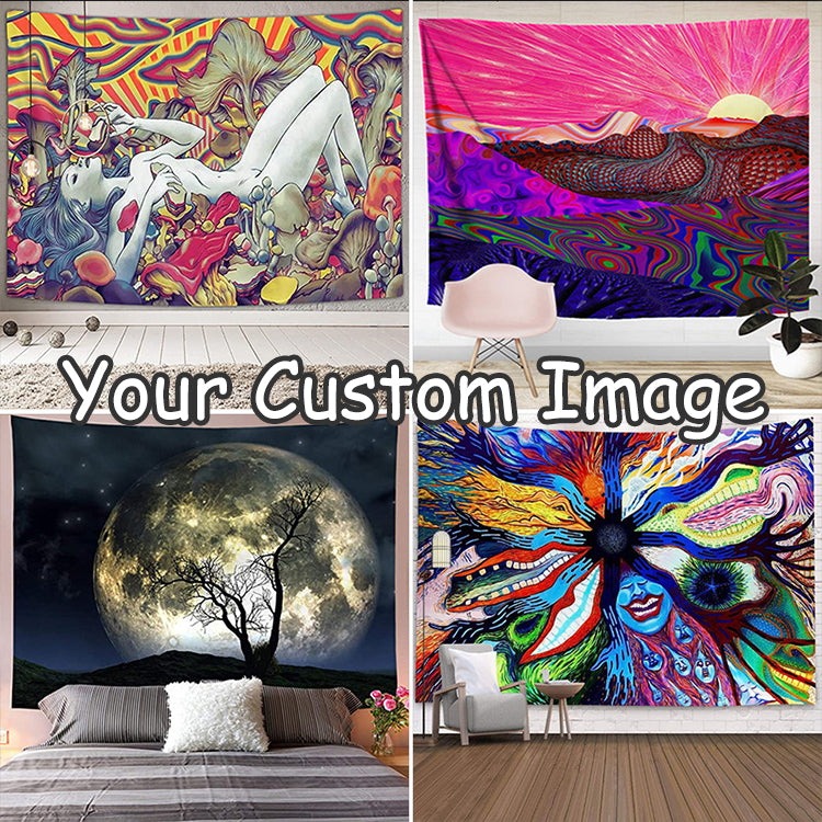 BUY 2 GET 1 FREE Your Own Tapestry from Photo Customize Wall Tapestries  T3