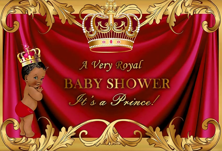 Red Backdrop Crown Background for Baby Photography BA19
