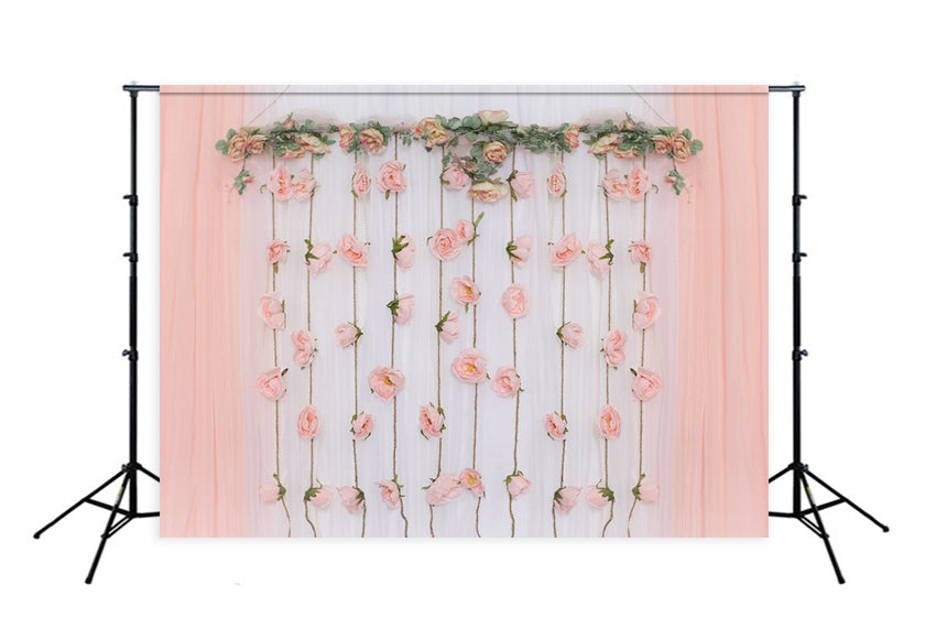 Flowers Decorations White Wood Photography Backdrop Designed by Beth Hrachovina