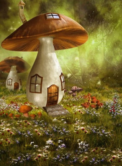 Dreamland Mushroom House Photography Backdrops F-161