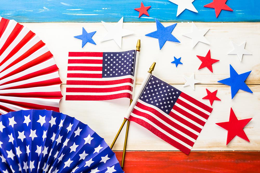 Happy 4th of July Banner Photo Shoot Backdrop HJ04117