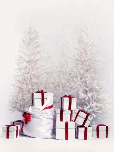 Christmas Tree Snow Gifts Photography Background KAT-38