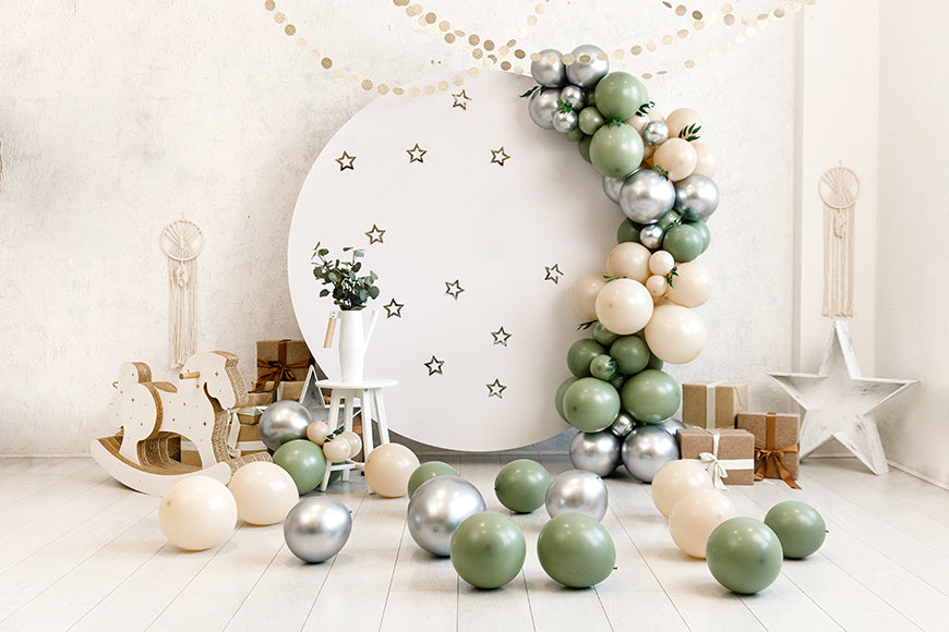 Balloons Birthday Party Backdrop for Photo Shoot