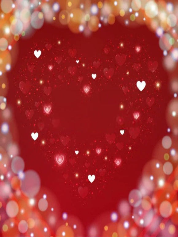 Blur Colorful Love Hearts Photo Backdrops SH555