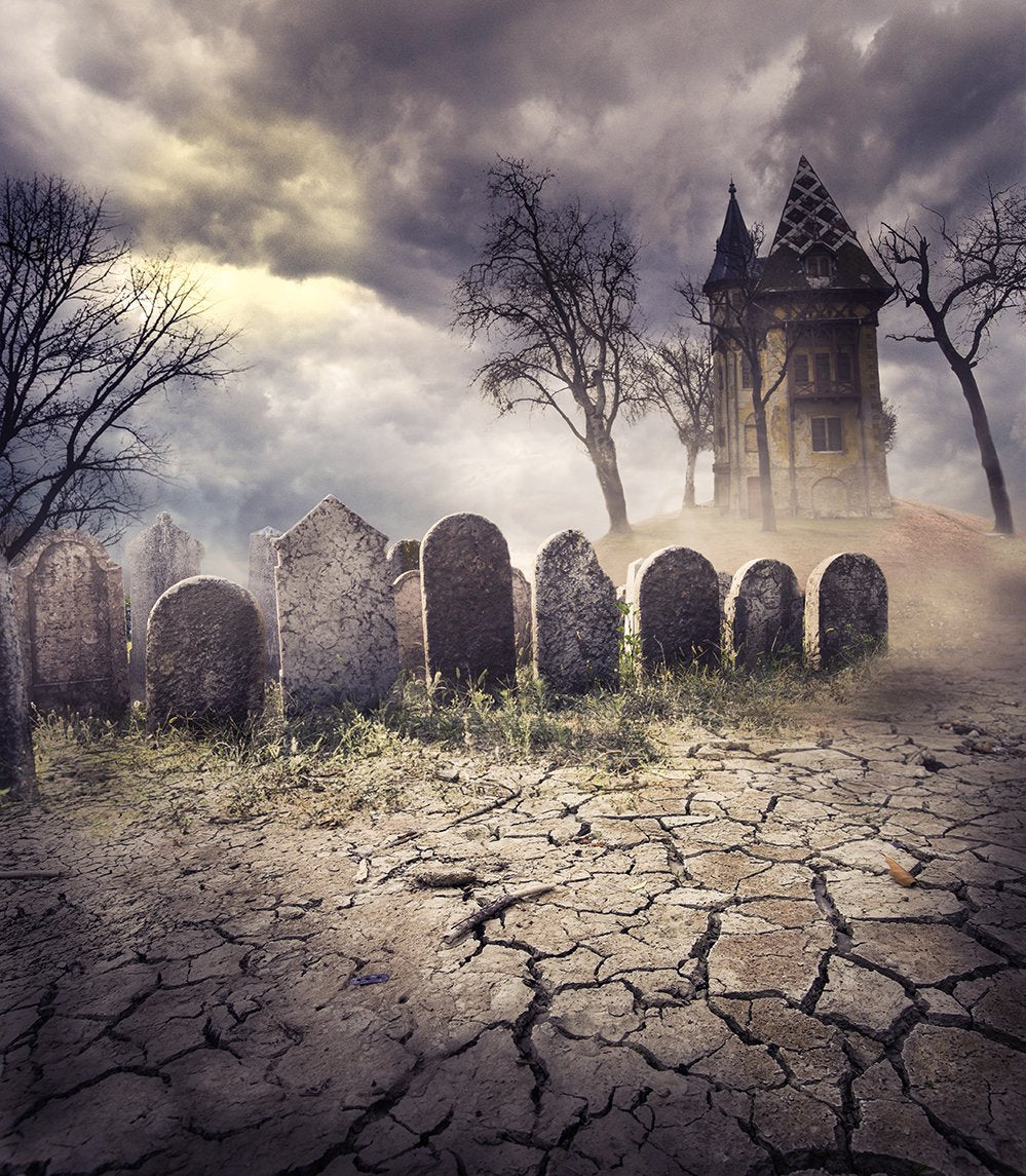 Castle Gaveyard Halloween Photo Booth Backdrop DBD-19026