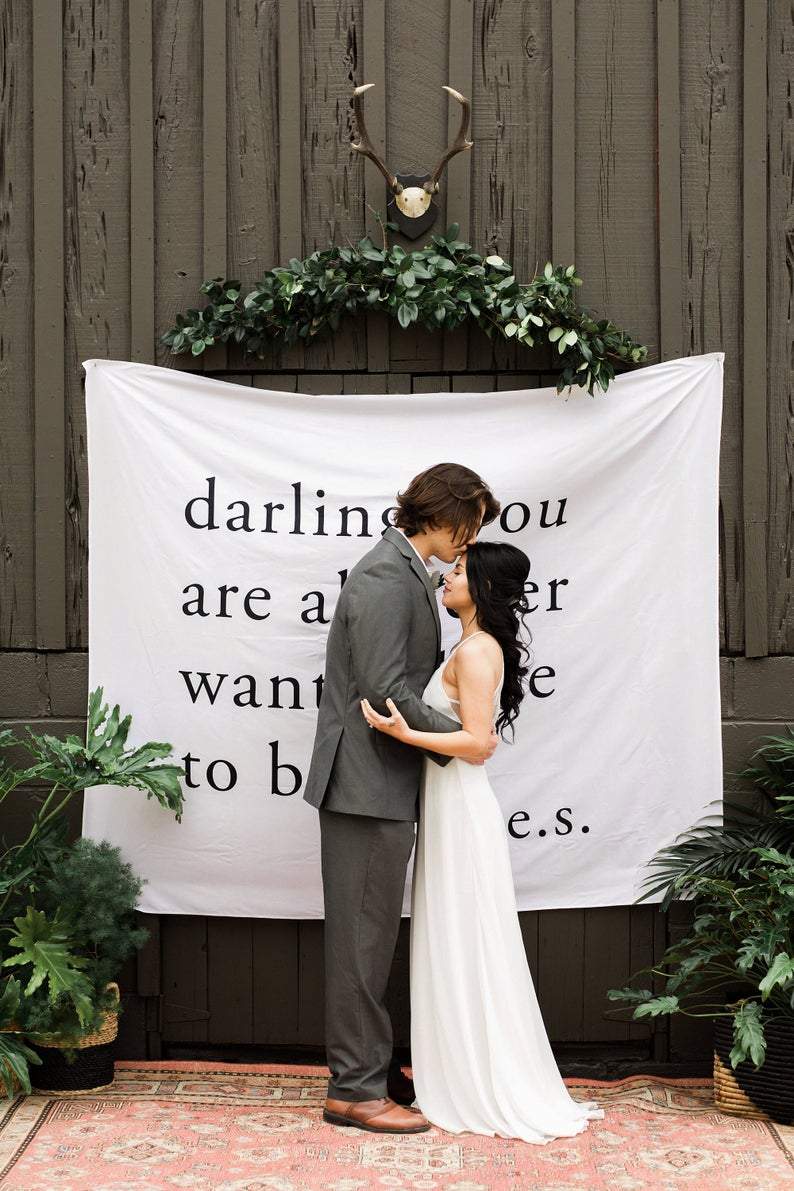 Custom Wedding Backdrop Wall Decor Wedding Sign