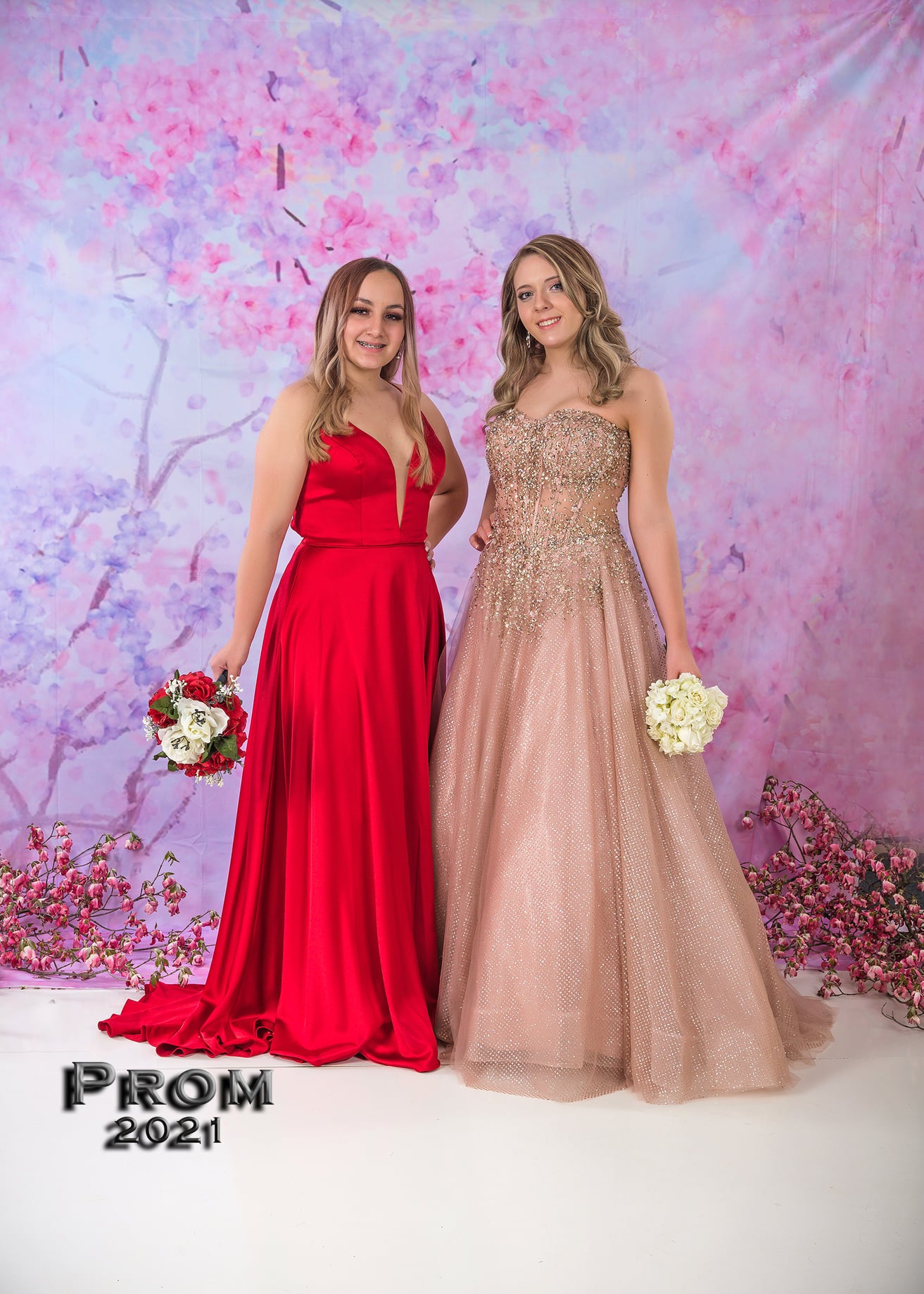 Pale Pink Floral Background Cherry Blossom Backdrop for Photography ZH-238