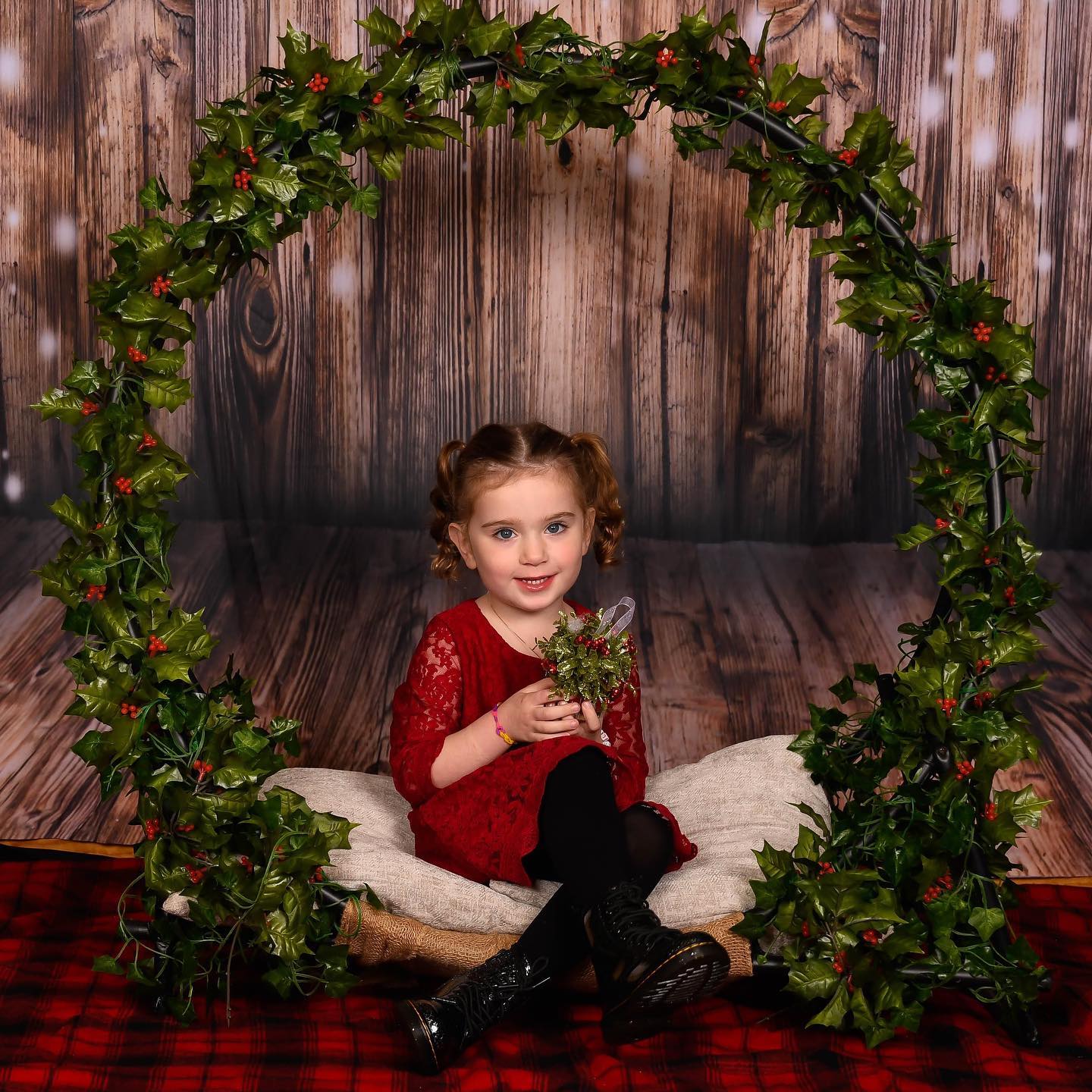 Beautiful Snowflake Wooden Photography Backdrop WY00024