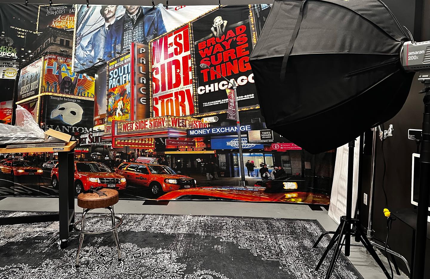 Broadway Night New York City Times Square Photo Backdrop G-595