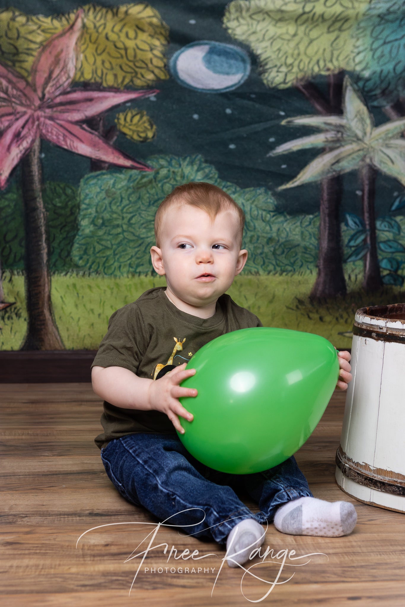 Newborn Baby Jungle Backdrop for Photography NB-219