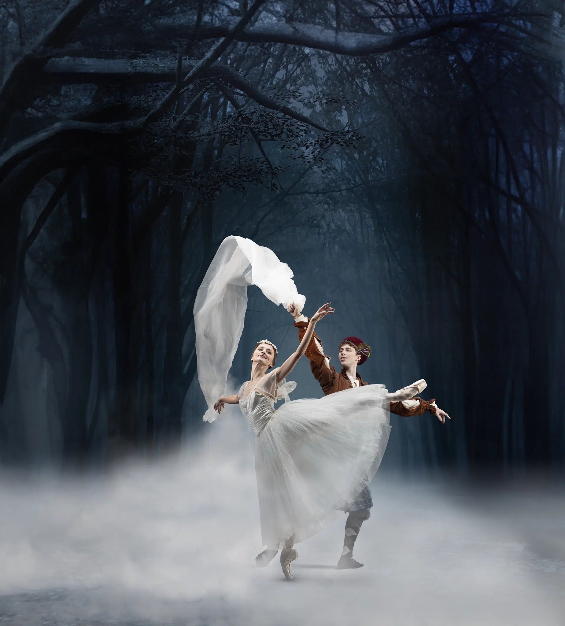 Misty Forest Halloween Photography Backdrop M6-127