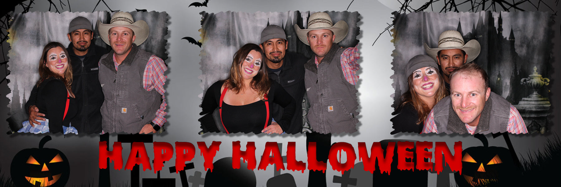 Halloween Night Gate Castle Photography Backdrop D909