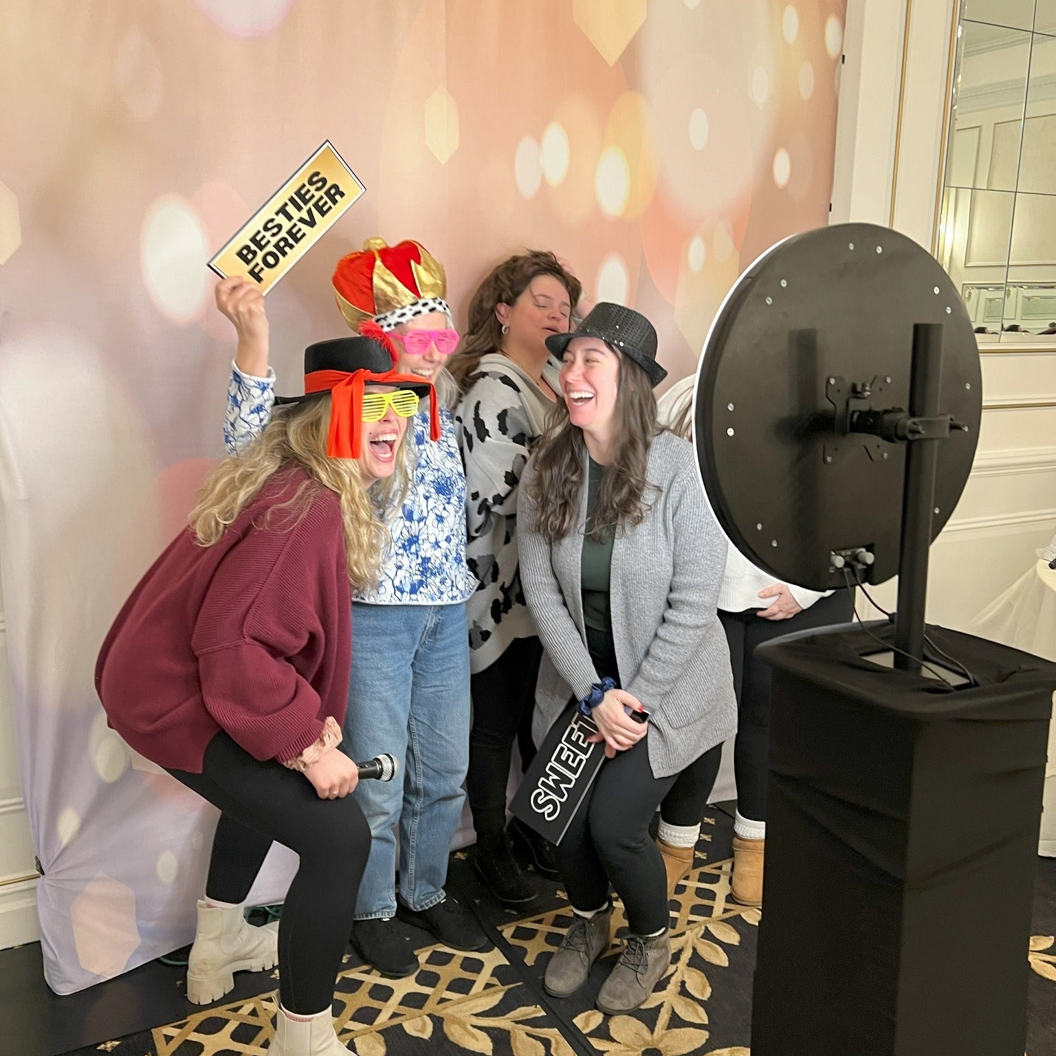 Pink Bokeh Lights Children Photo Booth Backdrop M121