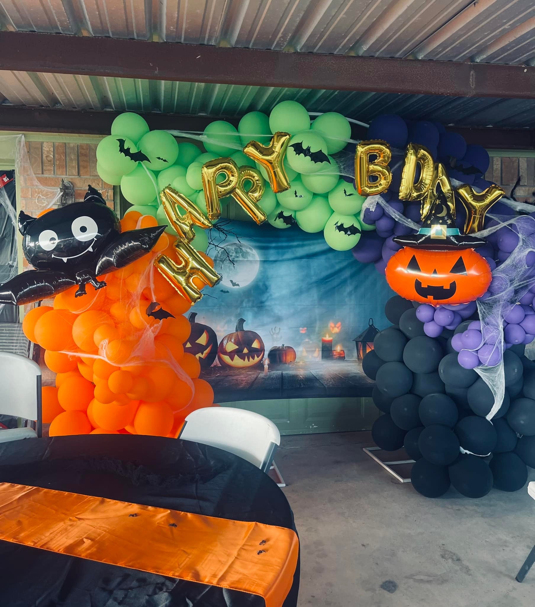 Spooky Night Full Moon Halloween Backdrop M6-33