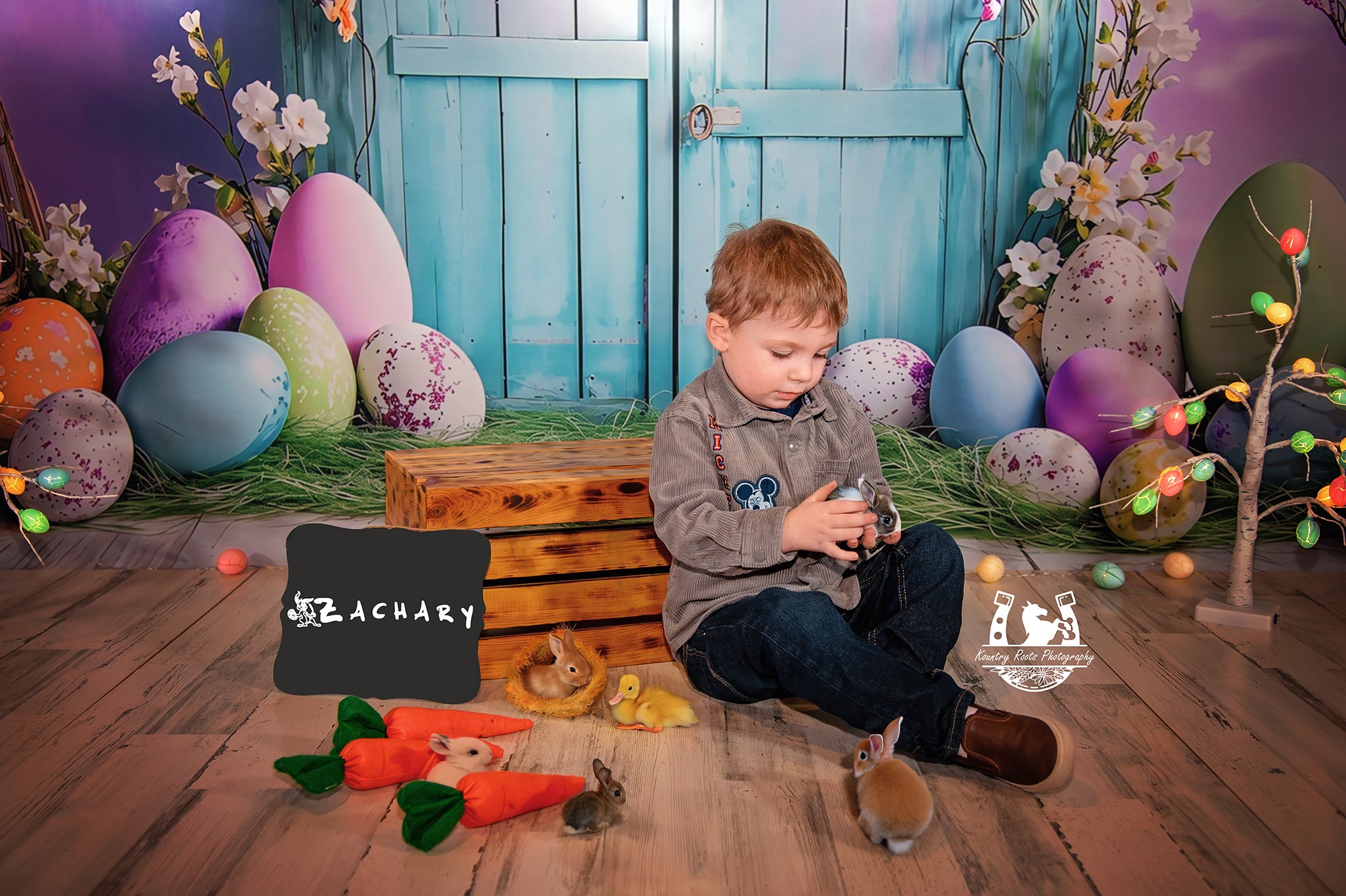 Easter Egg Backdrop Vibrant Blue Egg Hut Backdrop BRP1-289
