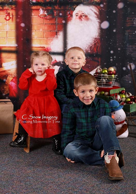 Snowy Christmas Santa Claus Photo Backdrop M7-08