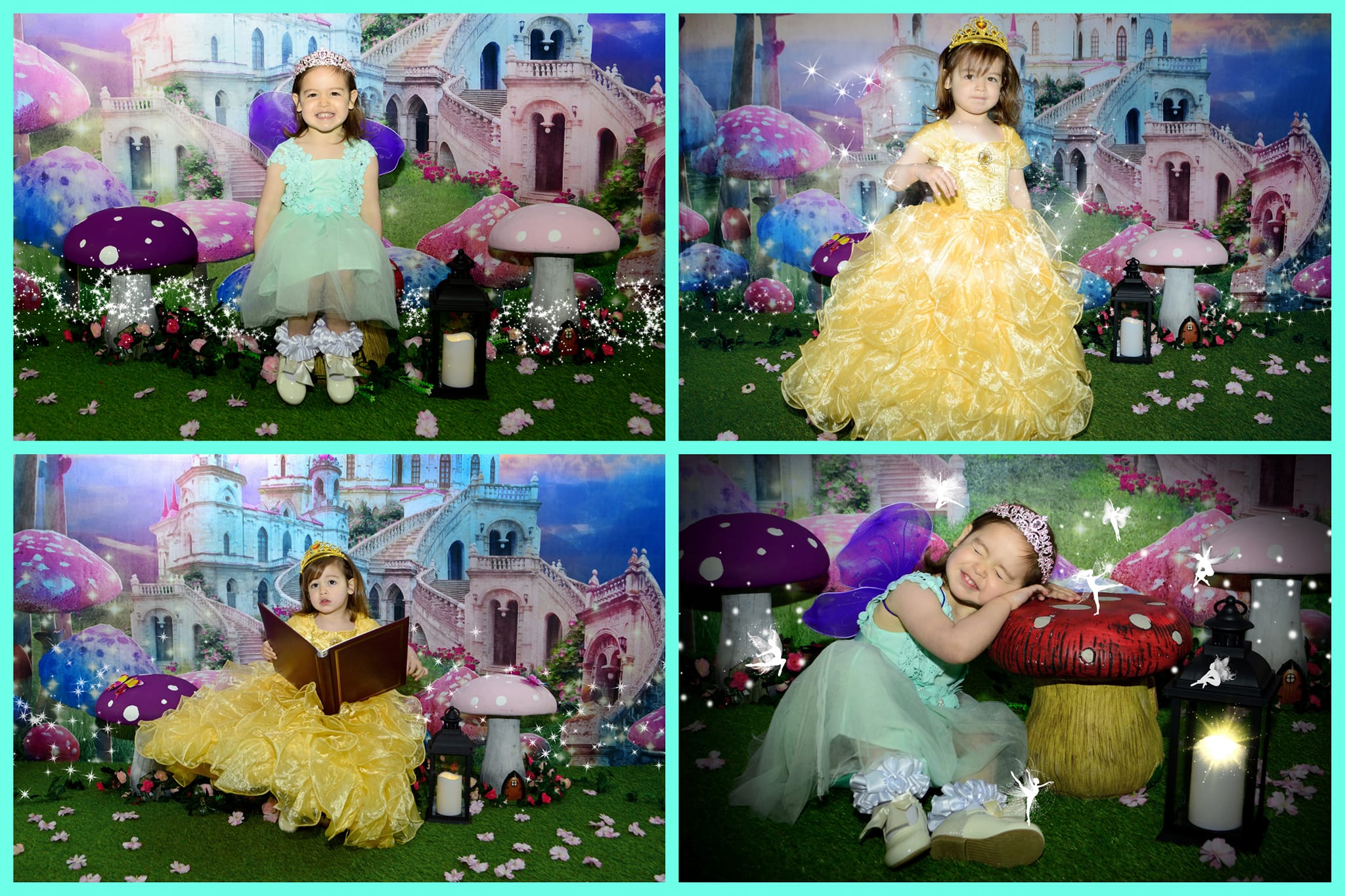 Wonderland Castle Photo Booth Backdrop TKH1588