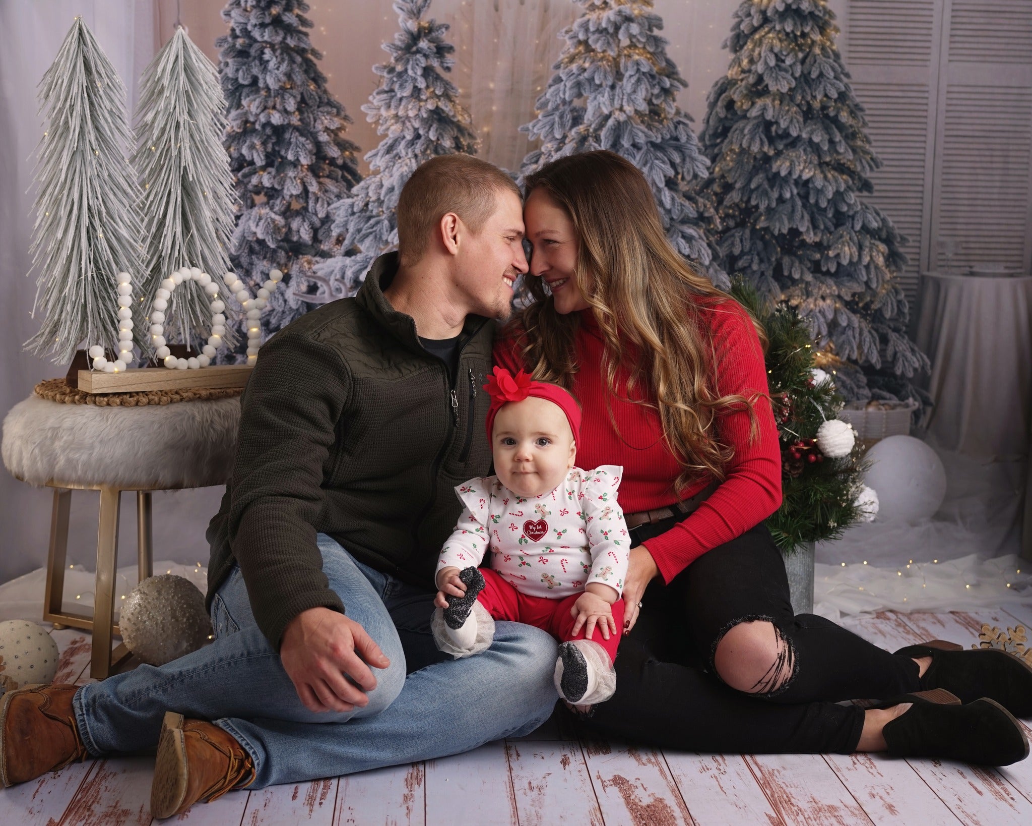 Christmas Tree Elk Decoration Photography Backdrop M10-06