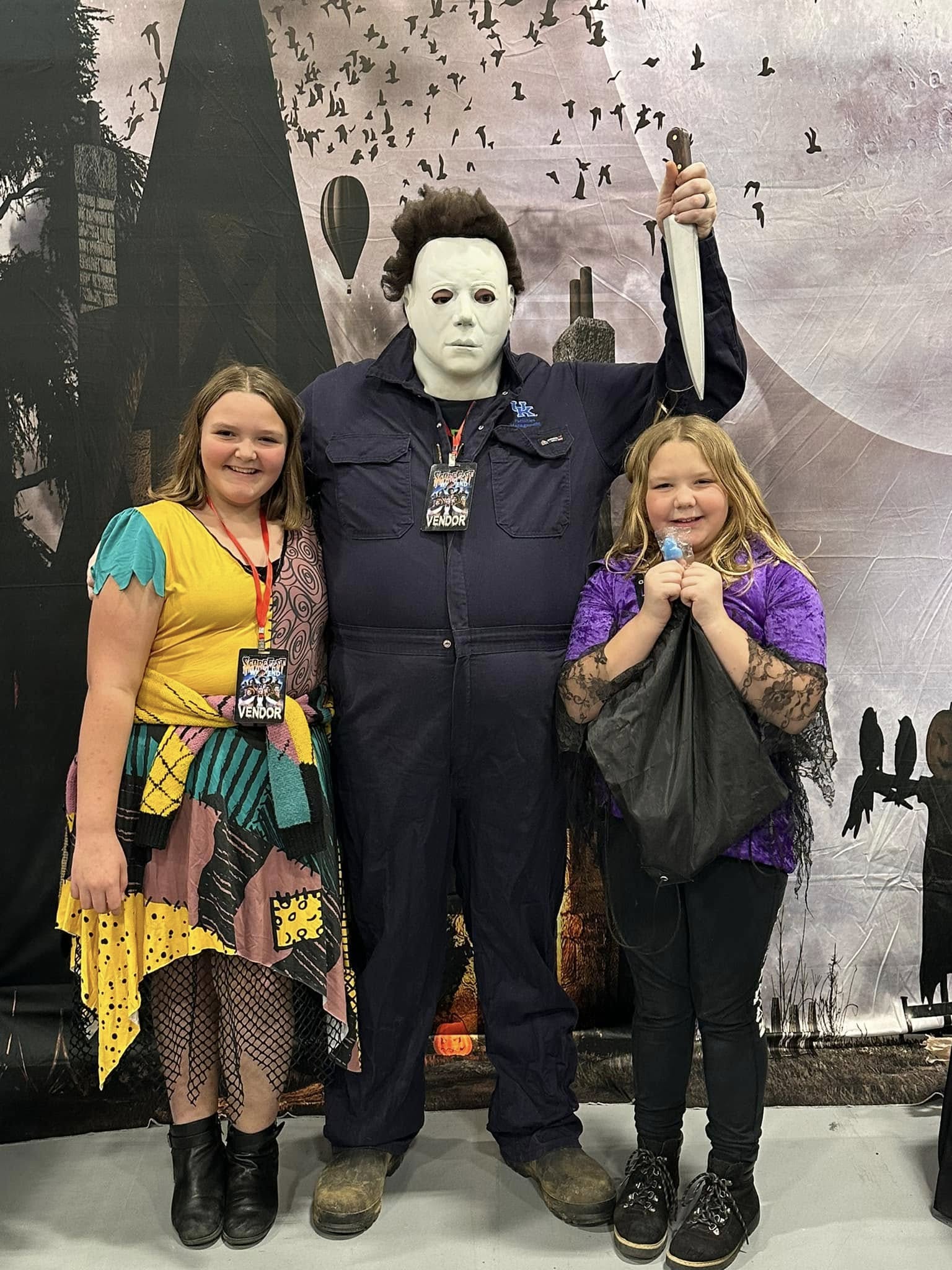 Halloween Night Scarecrow Pumpkin Small Cottage Backdrop SH-829