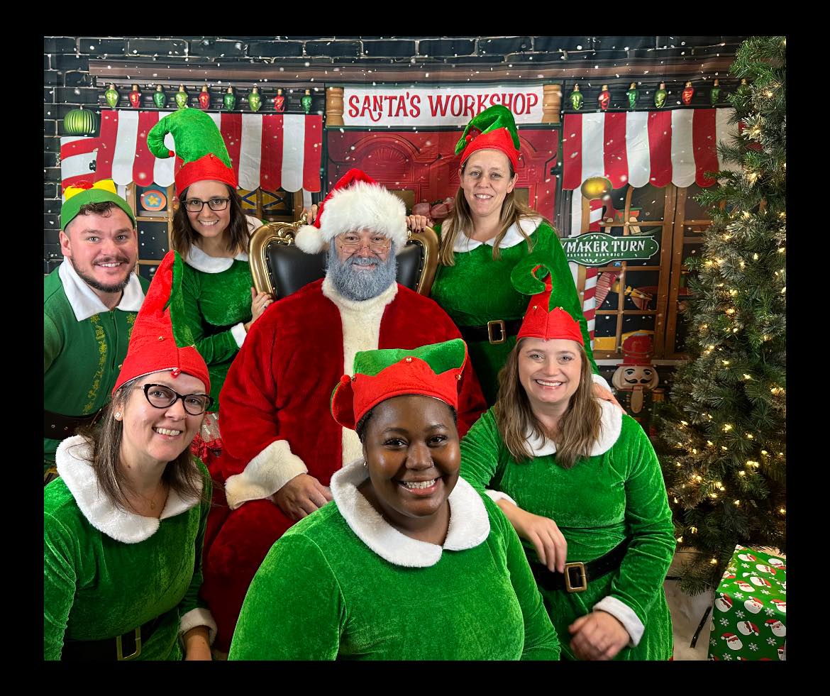 Santa's Workshop Nutcracker Christmas Backdrop M6-93