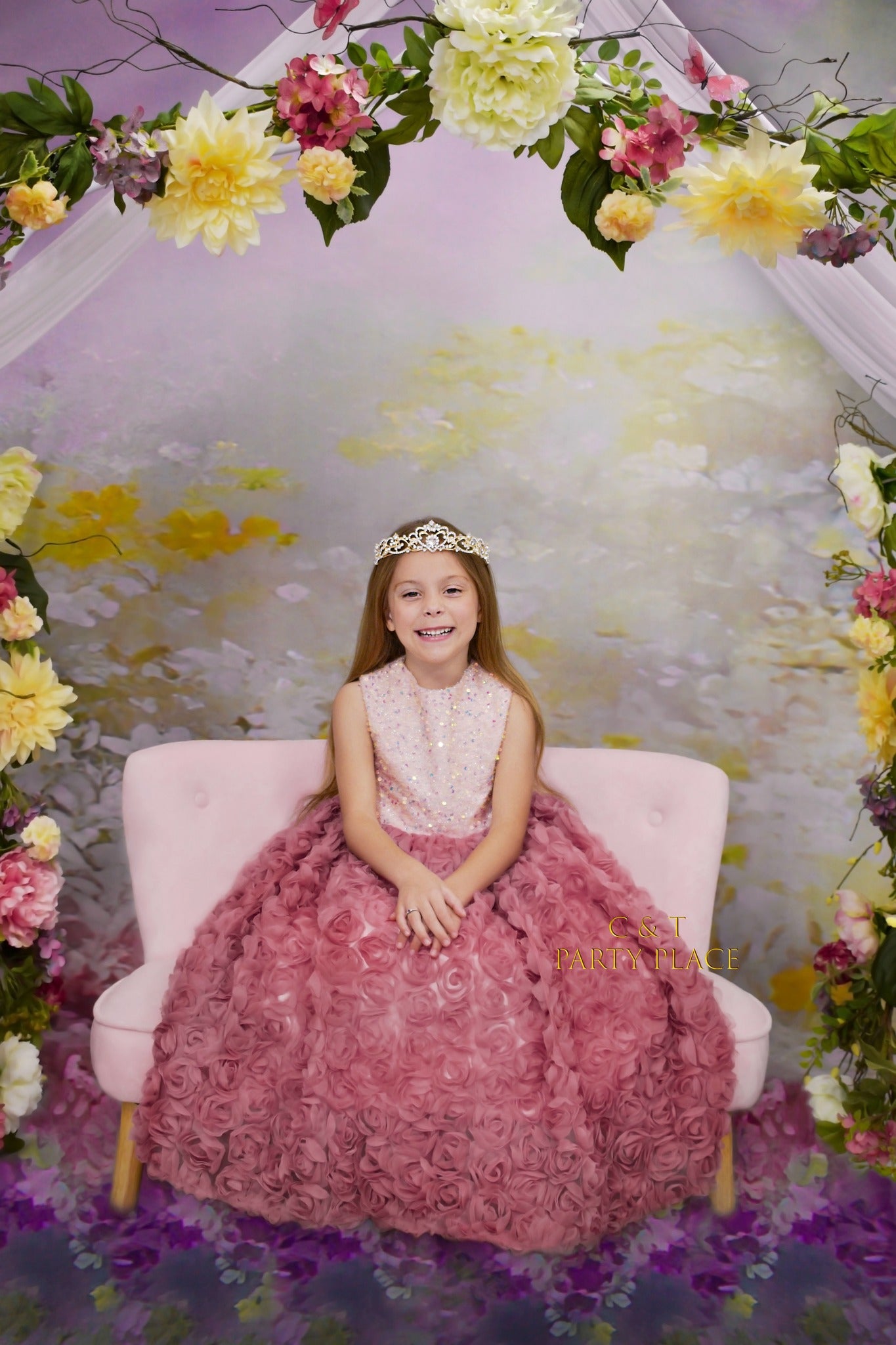 Beautiful Watercolor Painting Colorful Flowers Garden Backdrop for Photo Studio NB-090