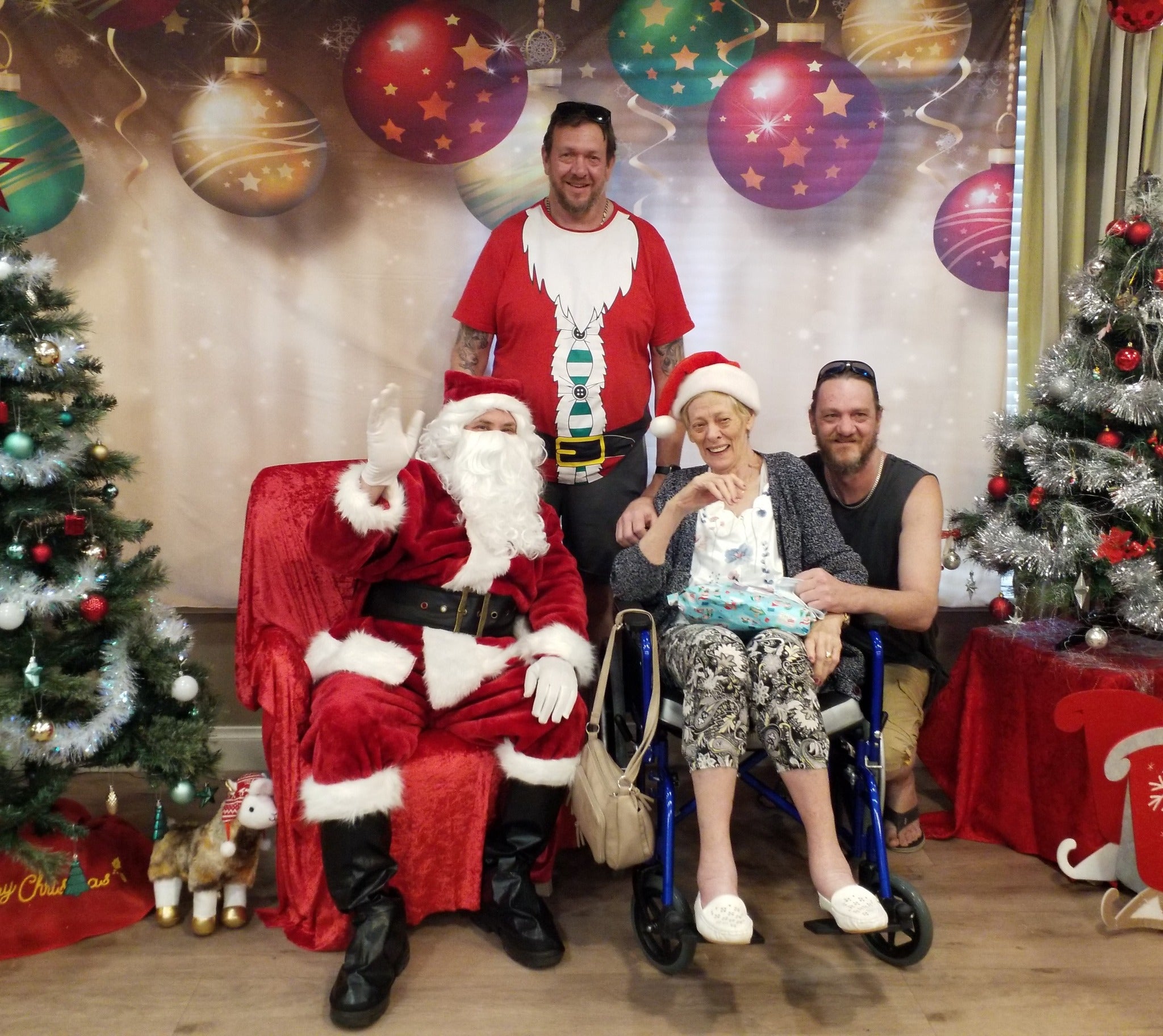Festive  Balloon Christmas Backdrops for Photography DBD-19314