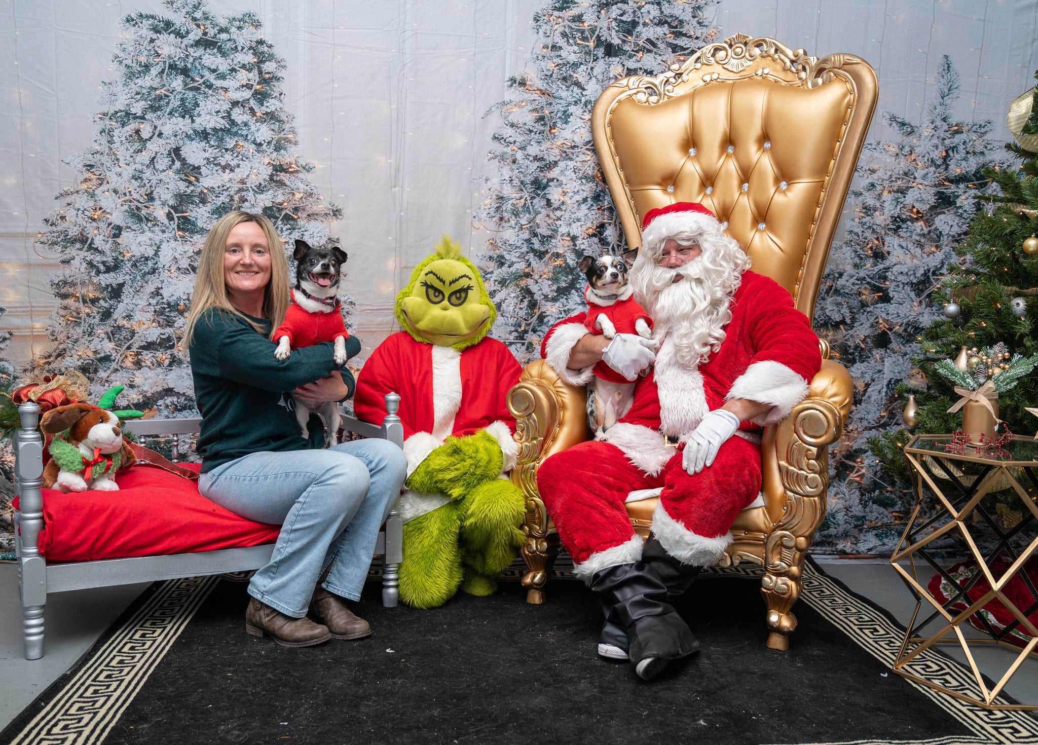 Glowing Christmas Tree Photo Booth Backdrop M9-16