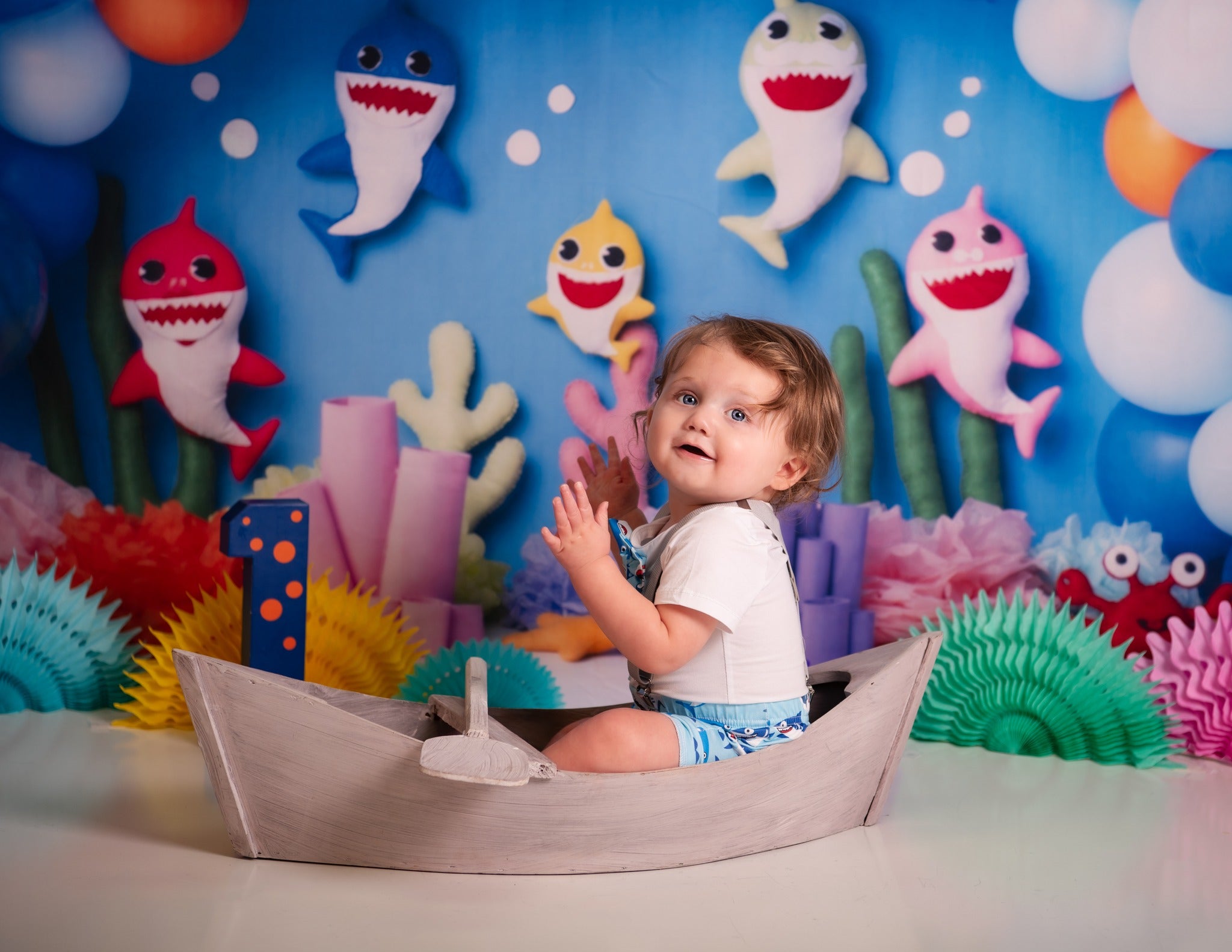Little Shark Backdrop for Children Photography M5-24