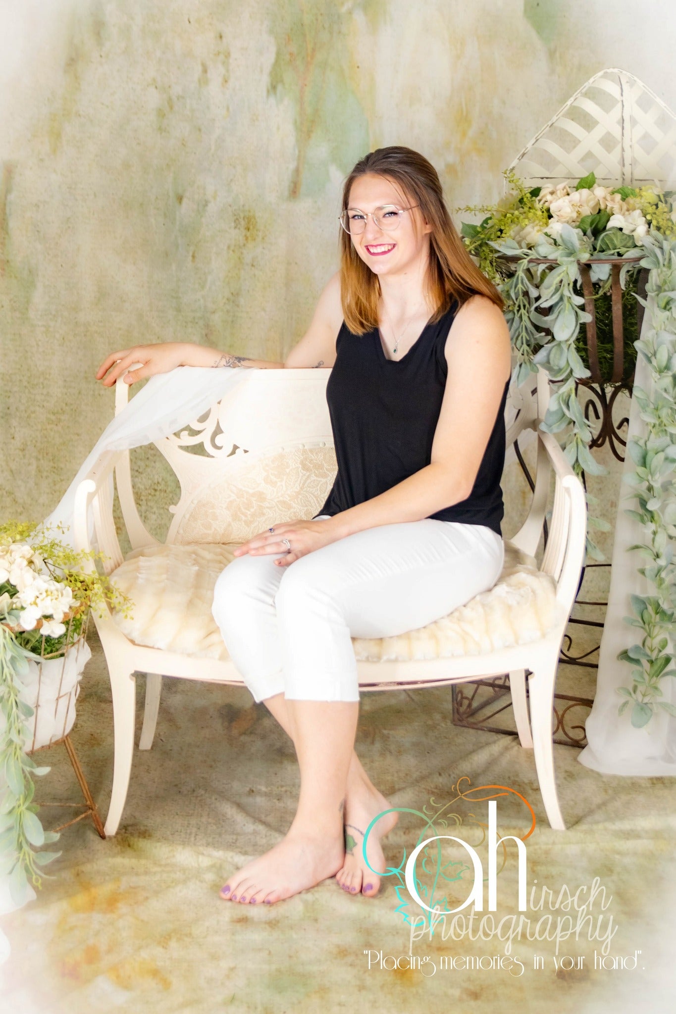 Vintage Grunge Soft Flowers Backdrop for Photography GA-65