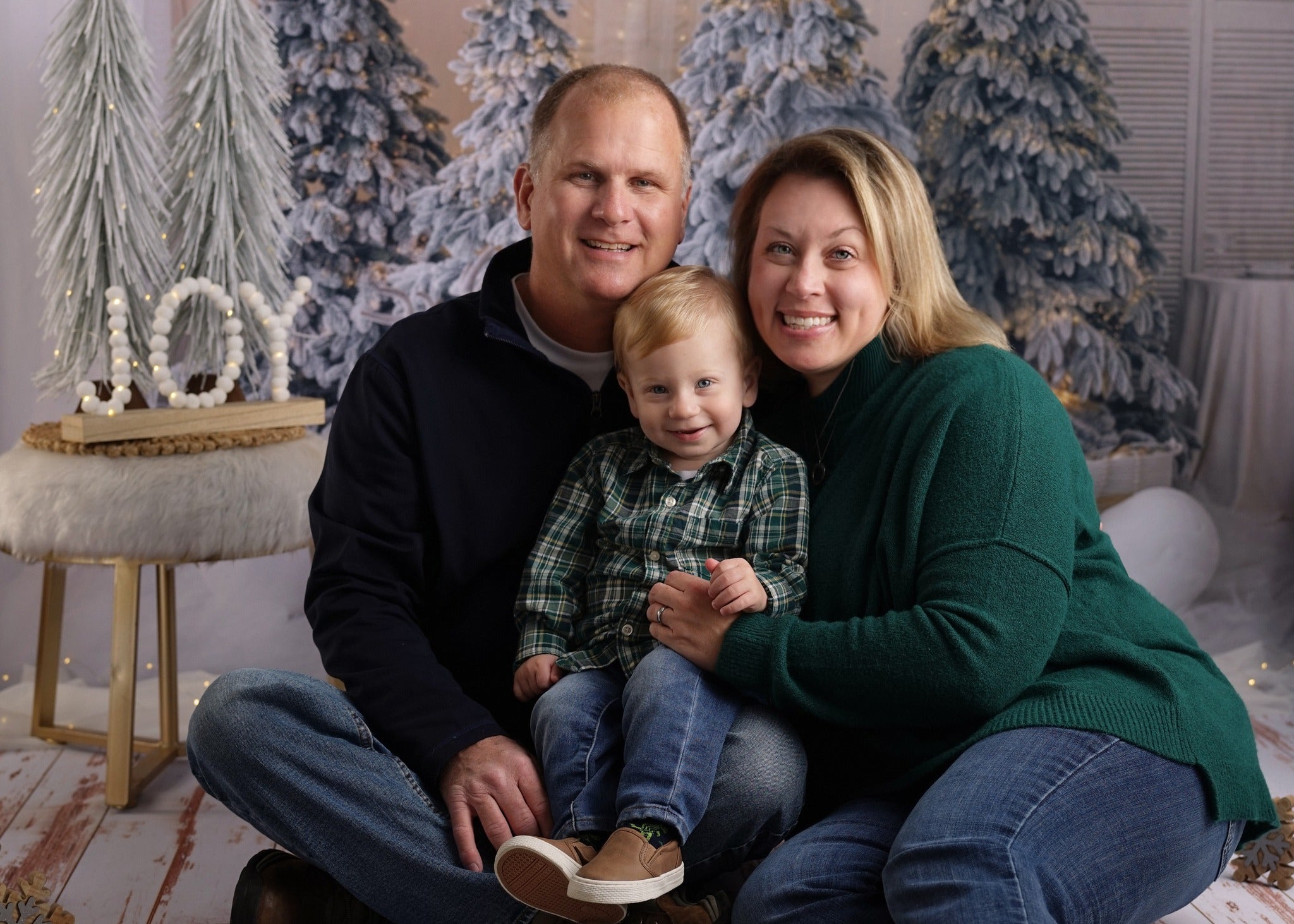 Christmas Tree Elk Decoration Photography Backdrop M10-06