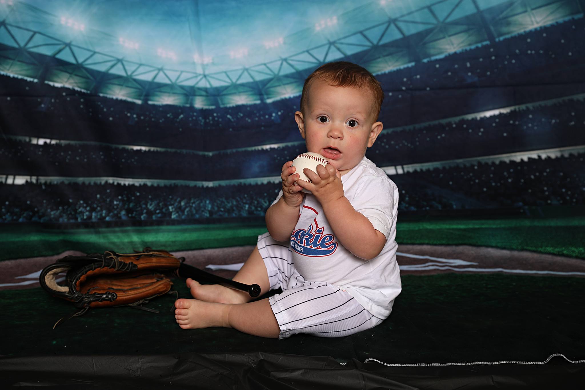 Baseball Ballpark Night Spoitlight Sports Game Stadium Backdrop for Photography G-280