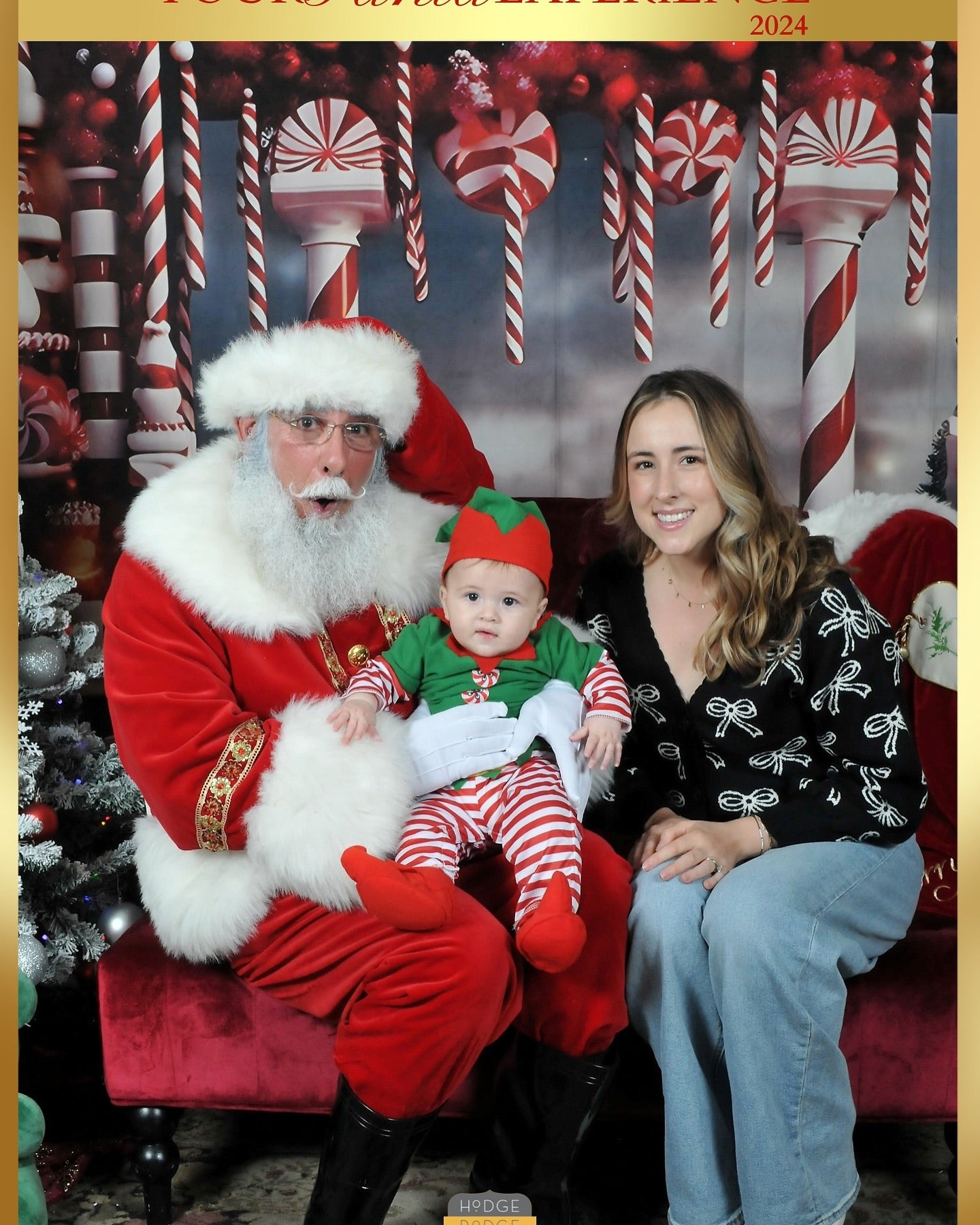 Christmas Whimsical Candy Cane Archway Backdrop RR8-229