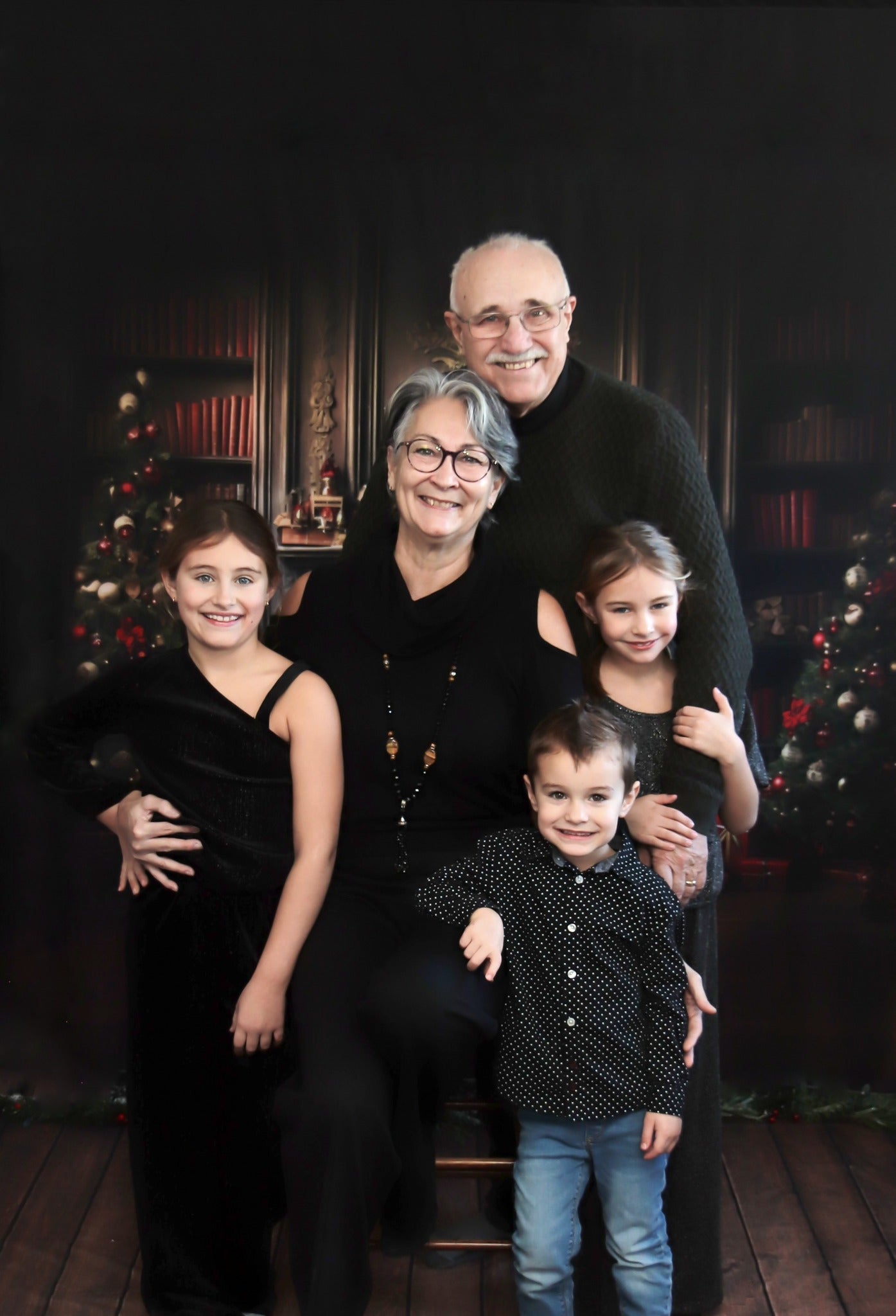 Christmas Tree Living Room Fireplace Backdrop RR7-820
