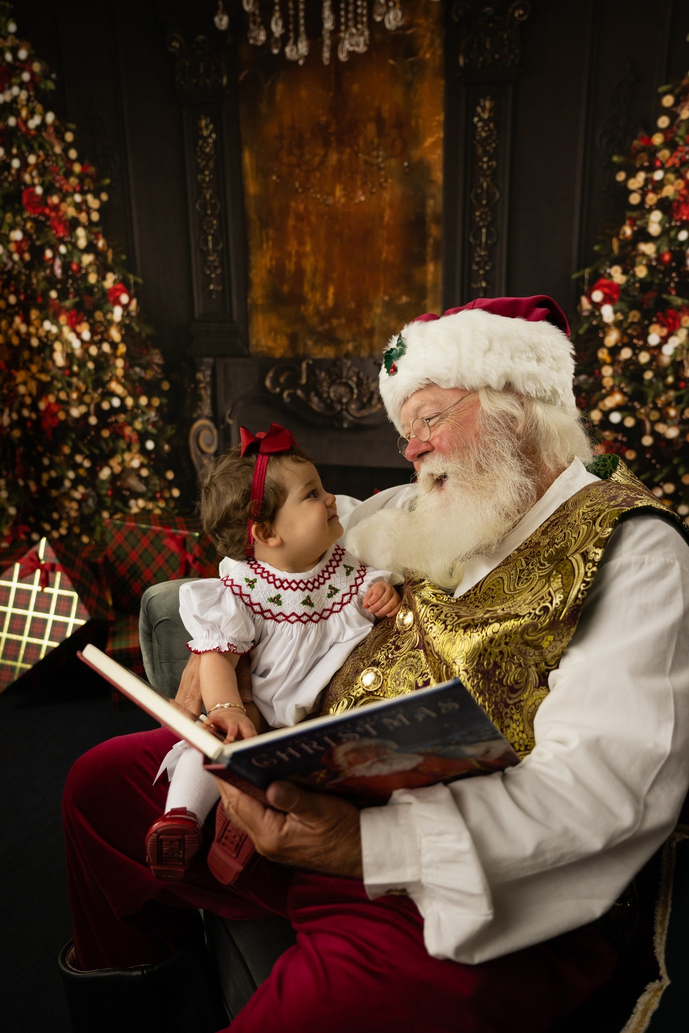 Christmas Fireplace Backdrop Elegant Trees Fireplace Glow Christmas Backdrop MRR9-99