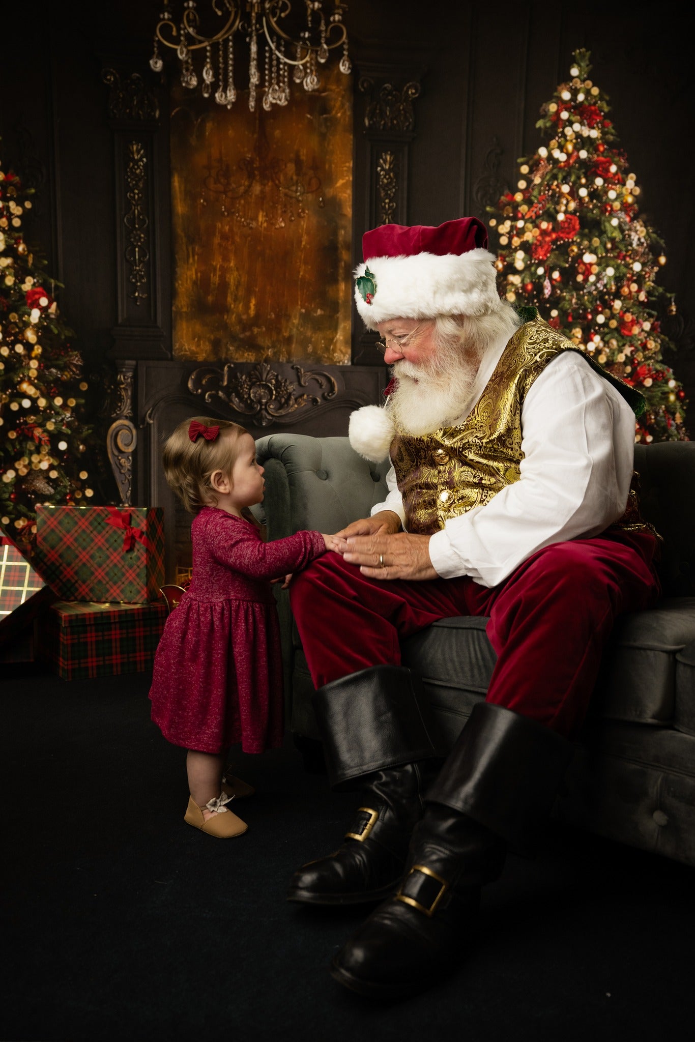 Christmas Fireplace Backdrop Elegant Trees Fireplace Glow Christmas Backdrop MRR9-99