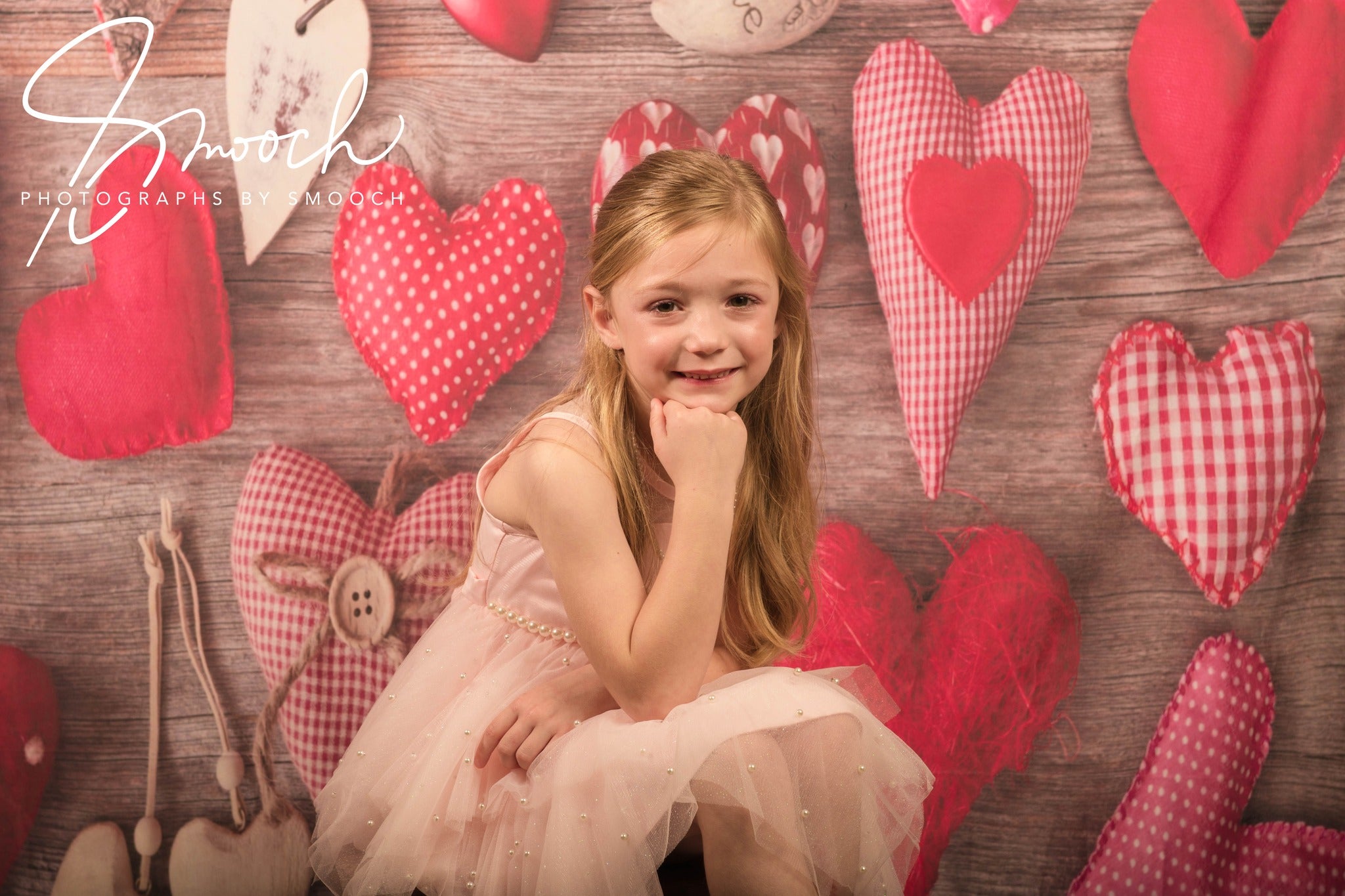 Red Love Heart Backdrops for Photography Sd-2668