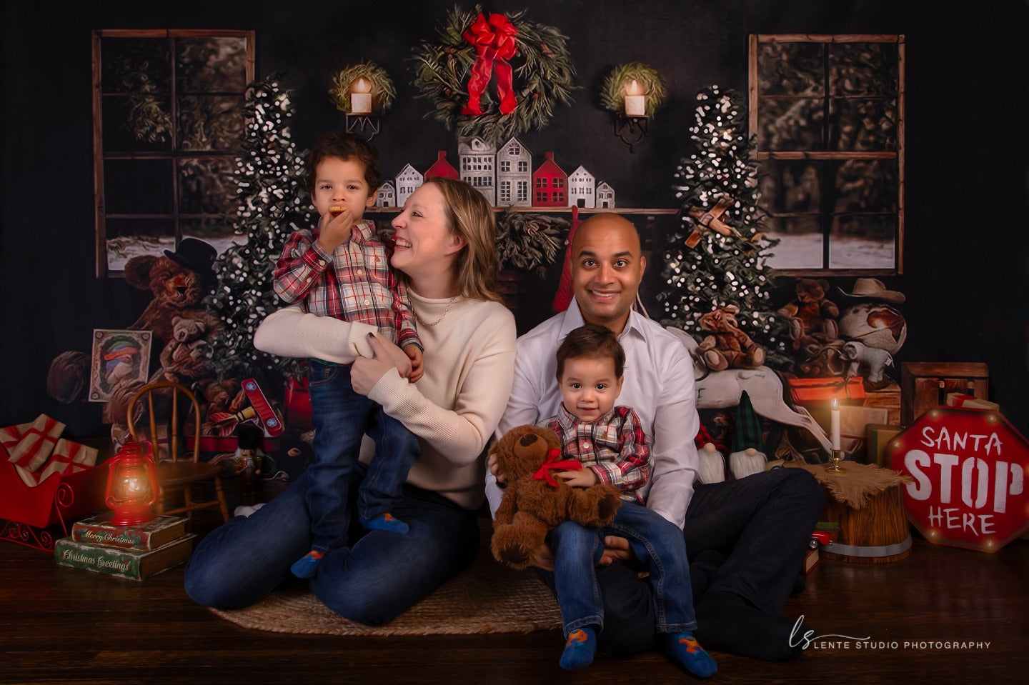 Christmas Trees Room Decoration Backdrop for Photography G-1434