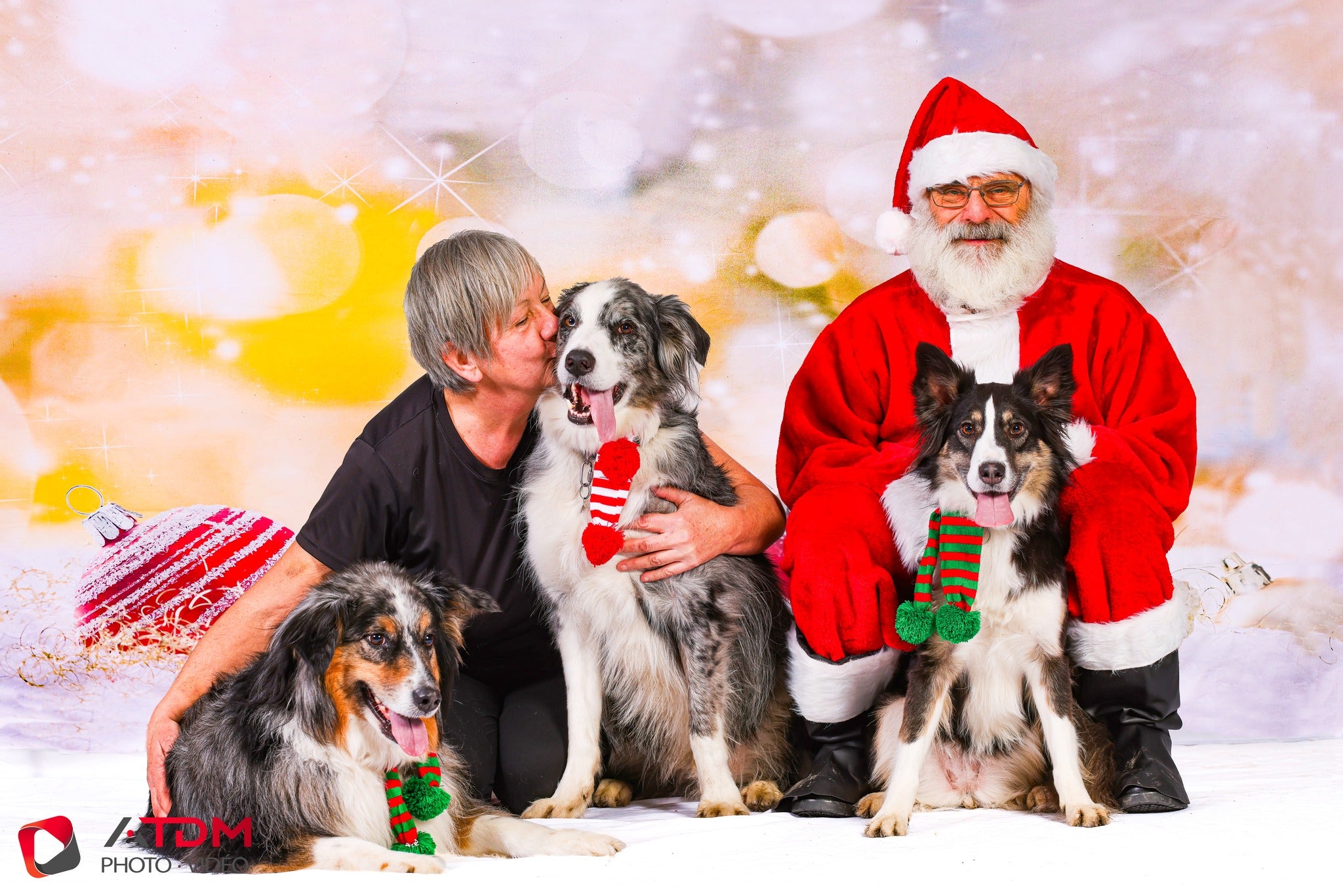 Christmas Snowy Light Spots Fantasy Balls Decoration Backdrop M12-30