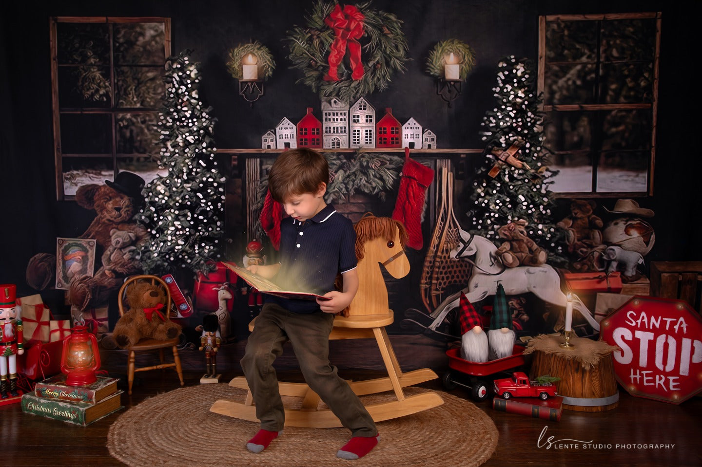 Christmas Trees Room Decoration Backdrop for Photography G-1434