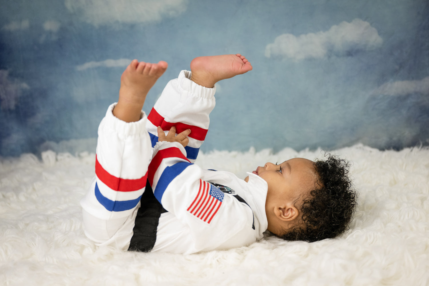 Cloud Backdrop Moonlit Starry Sky Dreamy Clouds Sky Backdrop MRR9-95