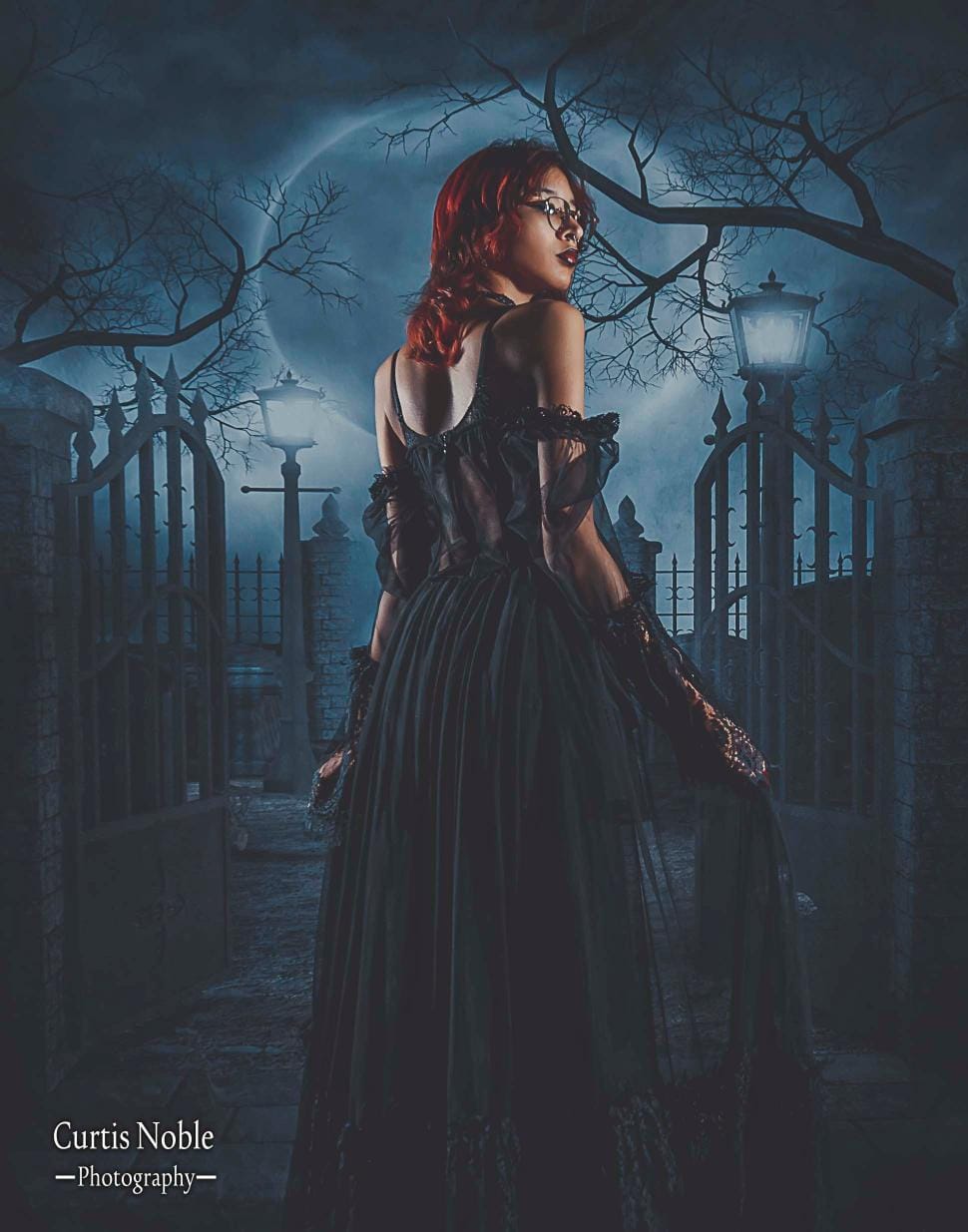 Halloween Dark Night Moonlight Backdrop for Photography DBD-P19074