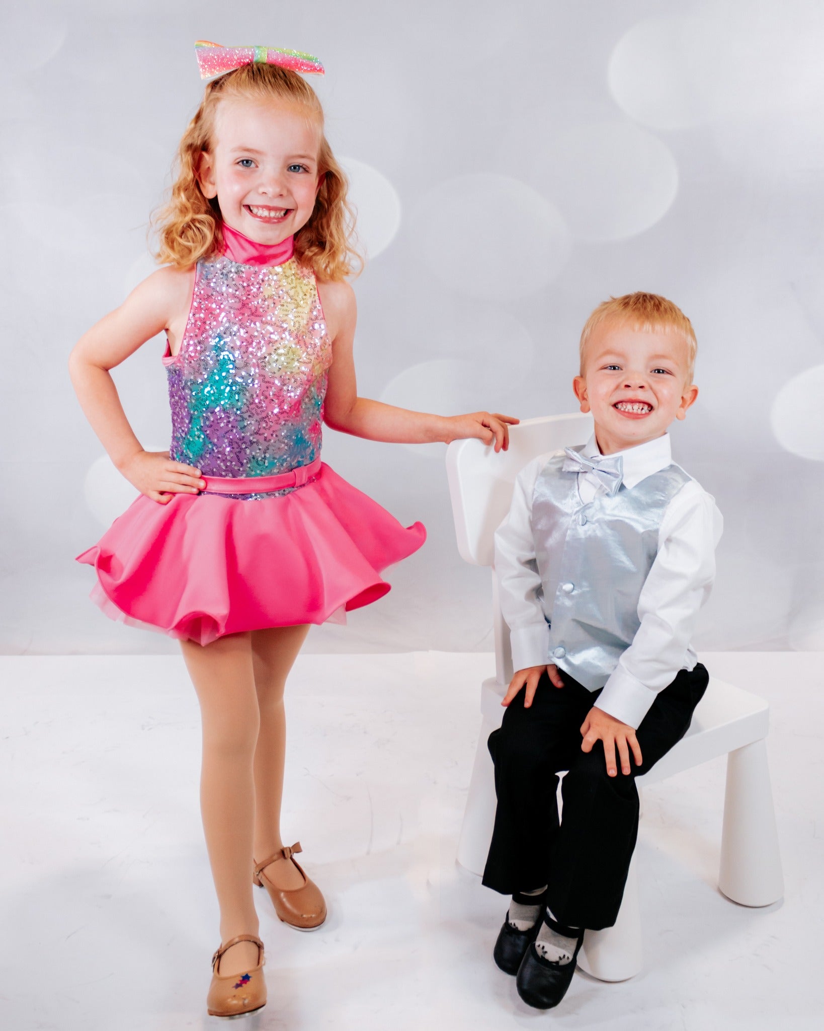 Sparkle Silver Bokeh Portrait Photography Backdrop KAT-101