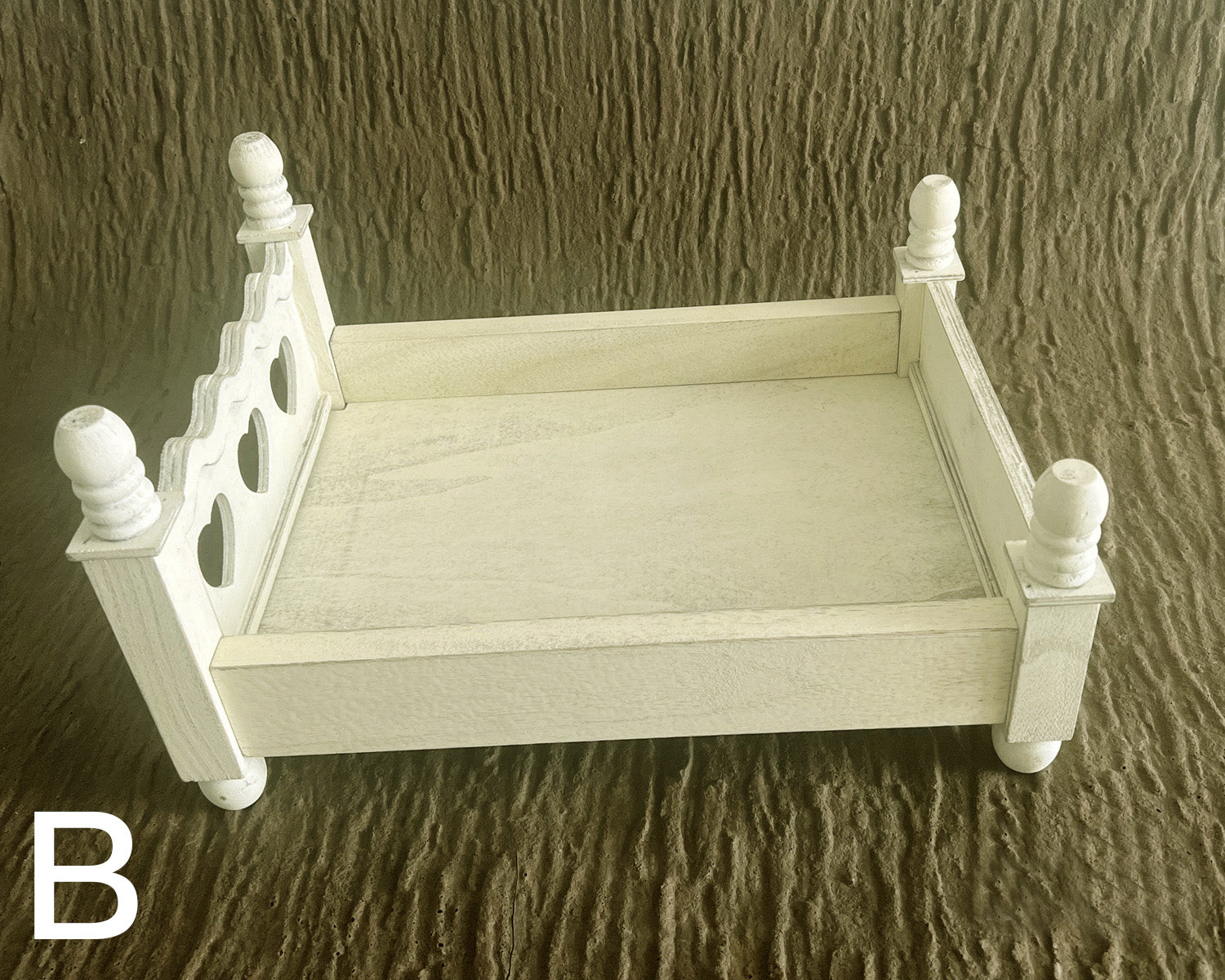 Newborn Vintage Cute Heart Wooden Bed Photography Props SYPJ7-1